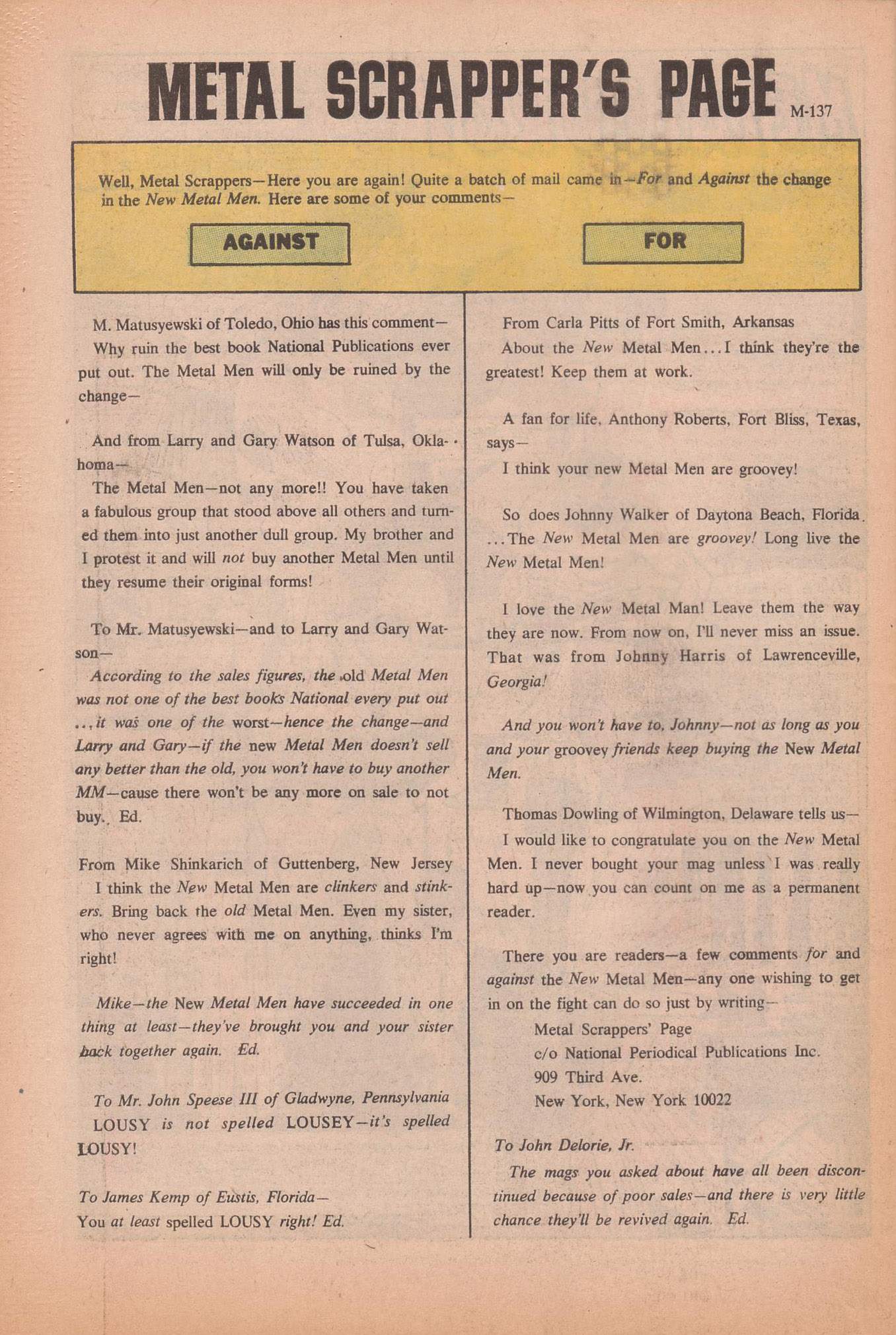 Read online Metal Men (1963) comic -  Issue #41 - 34