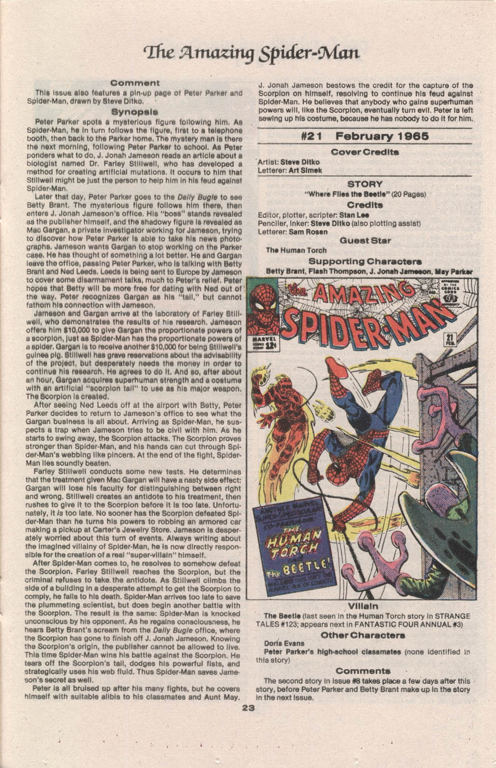 Read online The Official Marvel Index to The Amazing Spider-Man comic -  Issue #1 - 25