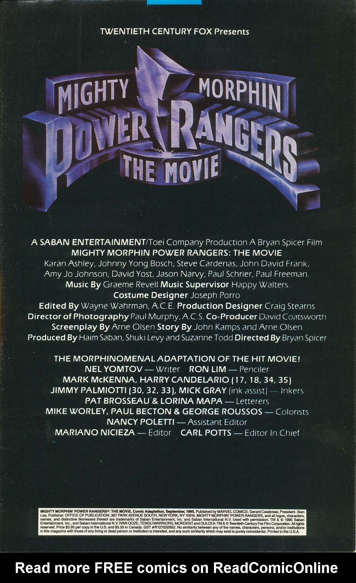 Read online Mighty Morphin' Power Rangers: The Movie comic -  Issue # Full - 3
