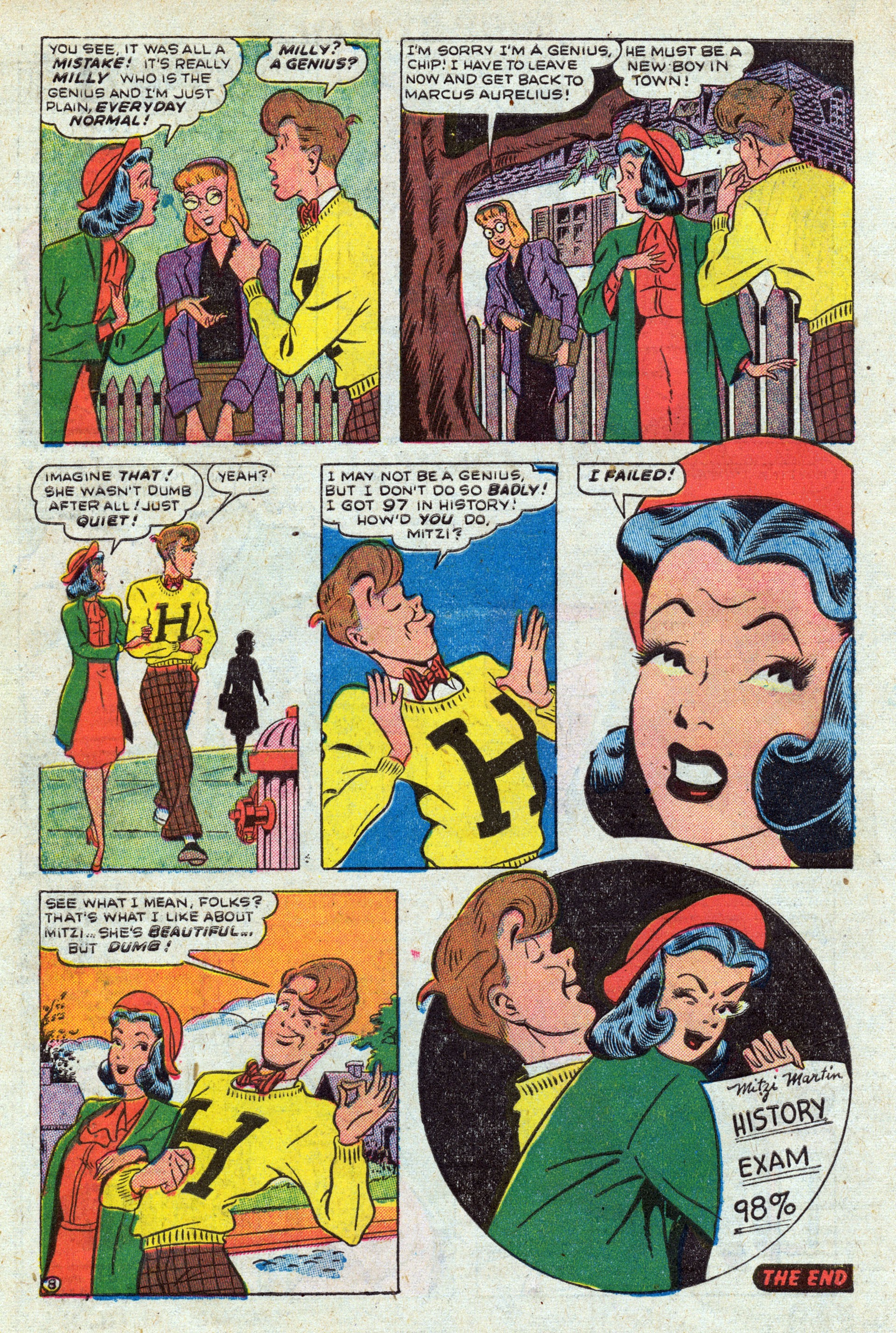 Read online Mitzi's Boy Friend comic -  Issue #4 - 10