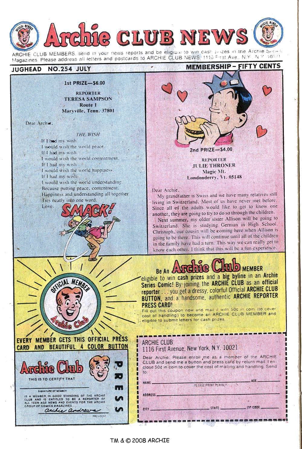 Read online Jughead (1965) comic -  Issue #254 - 26