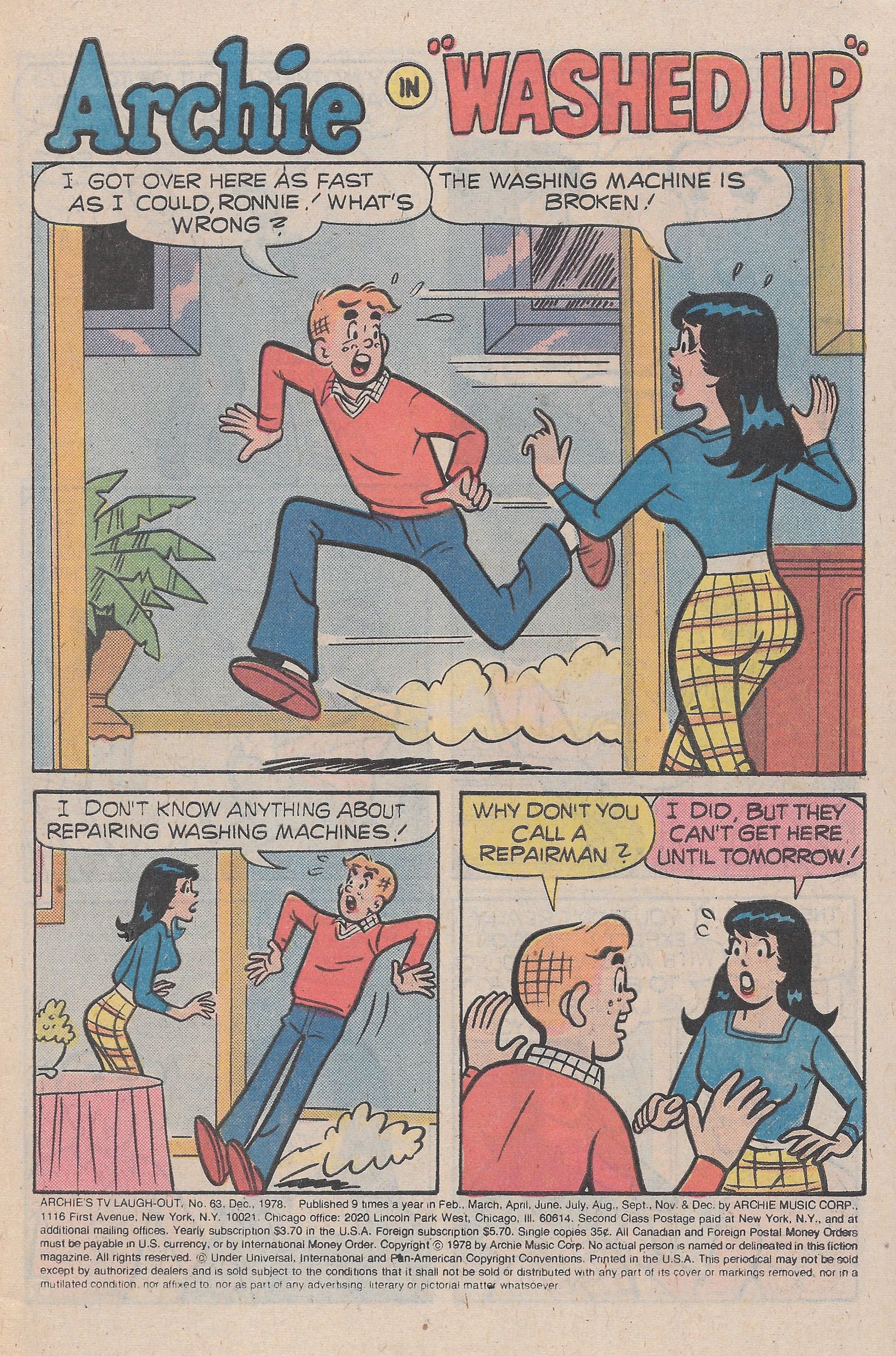 Read online Archie's TV Laugh-Out comic -  Issue #63 - 3