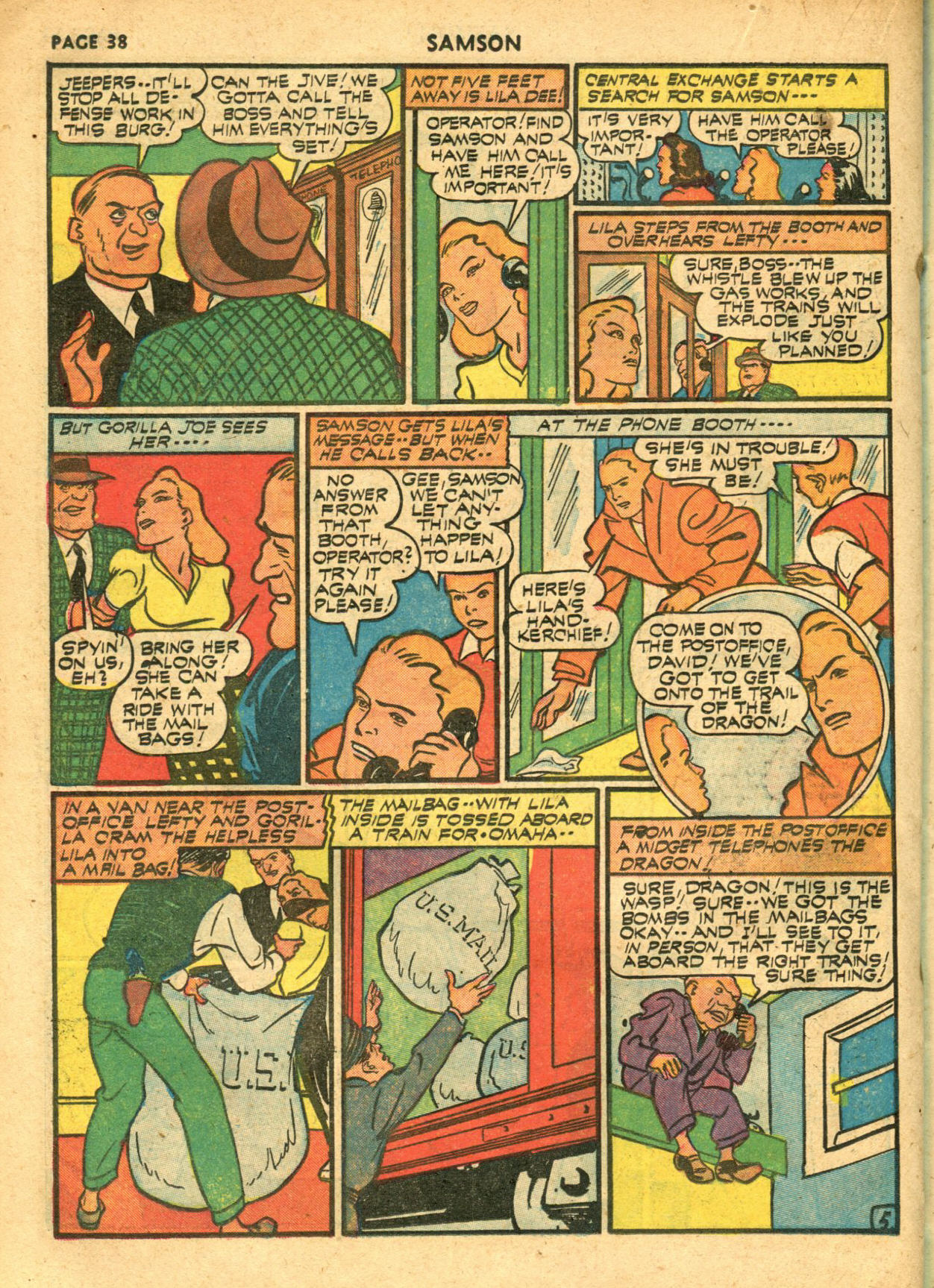 Read online Samson (1940) comic -  Issue #6 - 40