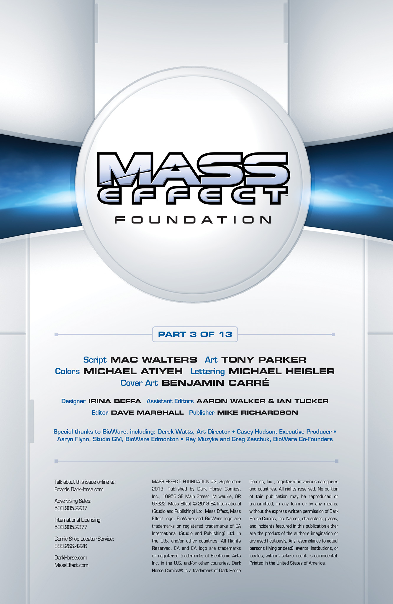 Read online Mass Effect: Foundation comic -  Issue #3 - 2