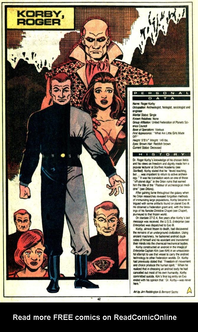 Read online Who's Who in Star Trek comic -  Issue #1 - 42