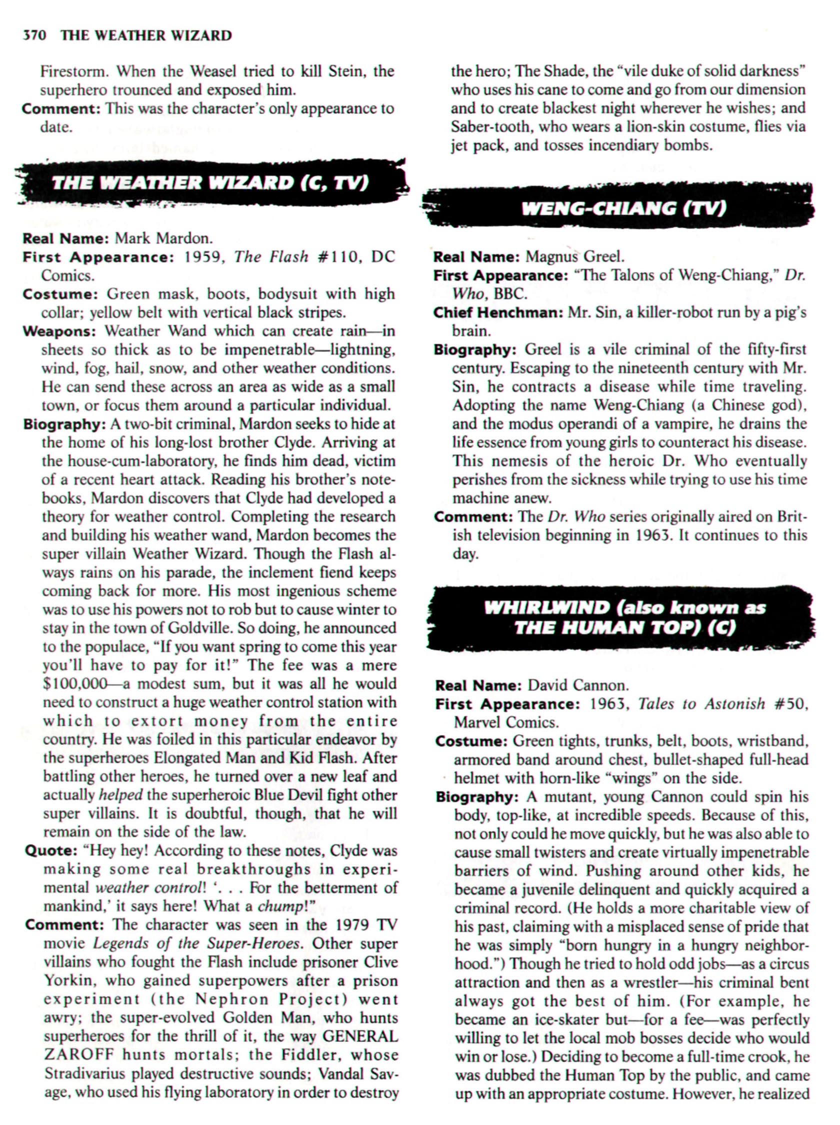 Read online The Encyclopedia of Super Villains comic -  Issue # TPB (Part 2) - 161