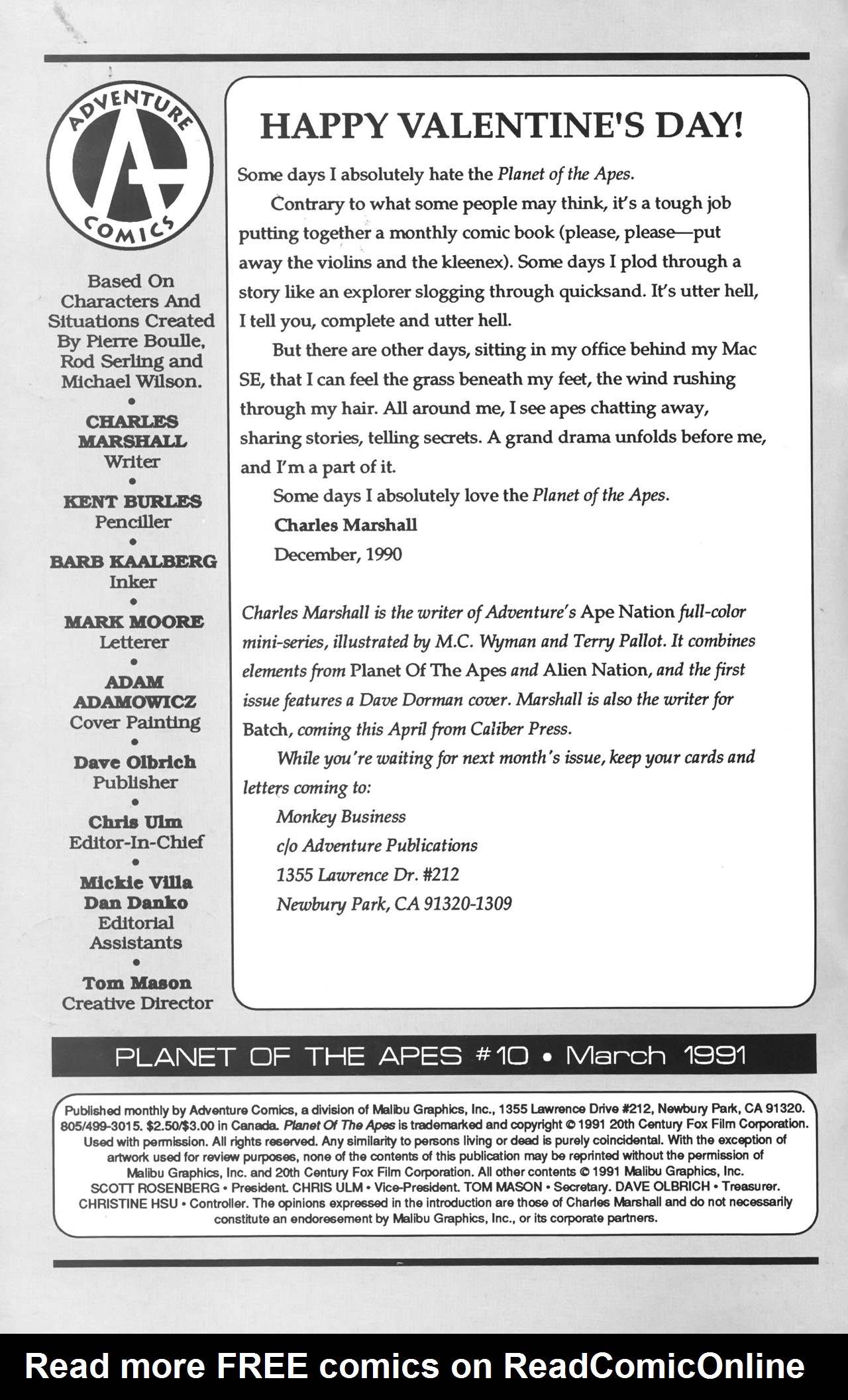 Read online Planet of the Apes (1990) comic -  Issue #10 - 2