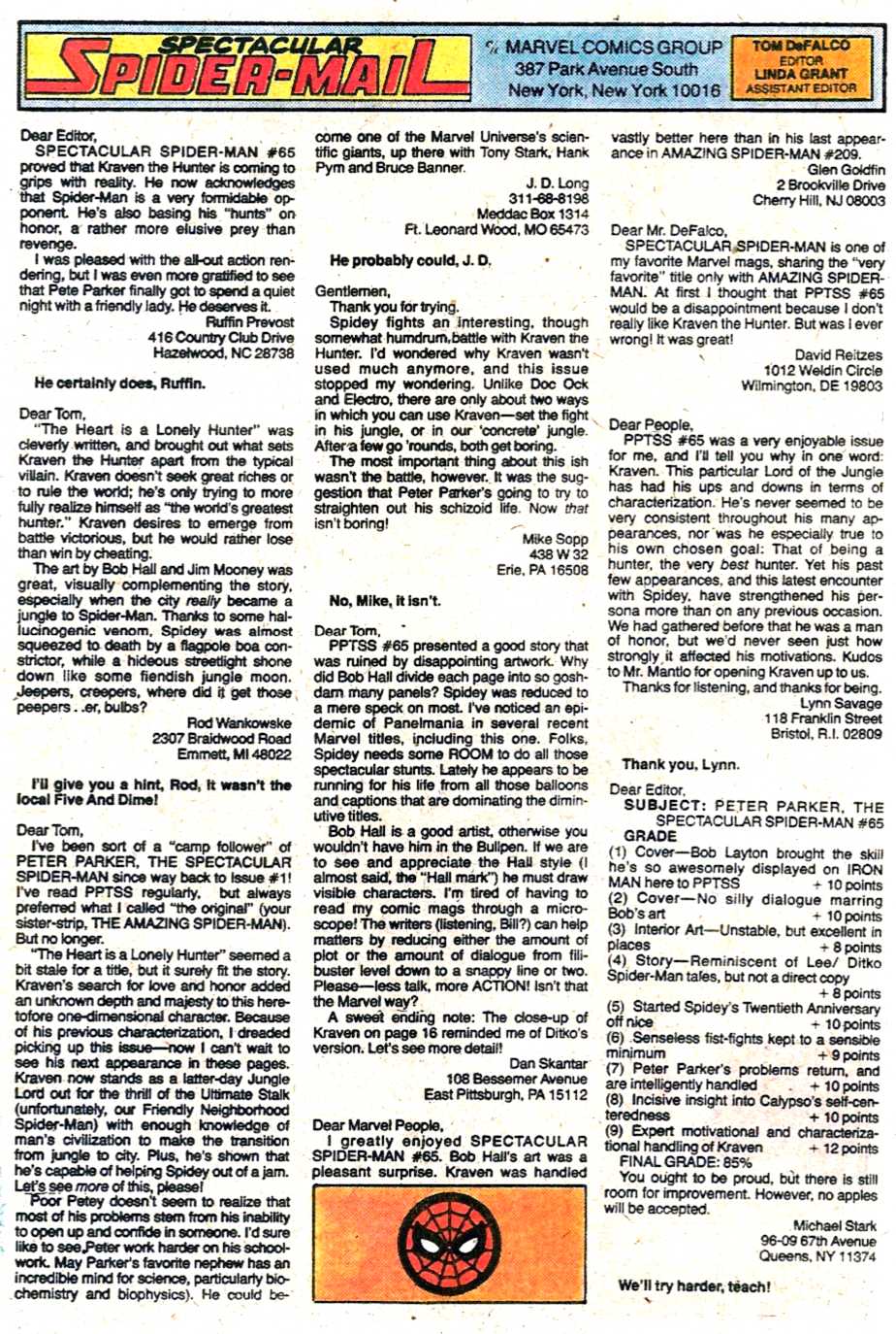 Read online The Spectacular Spider-Man (1976) comic -  Issue #71 - 23