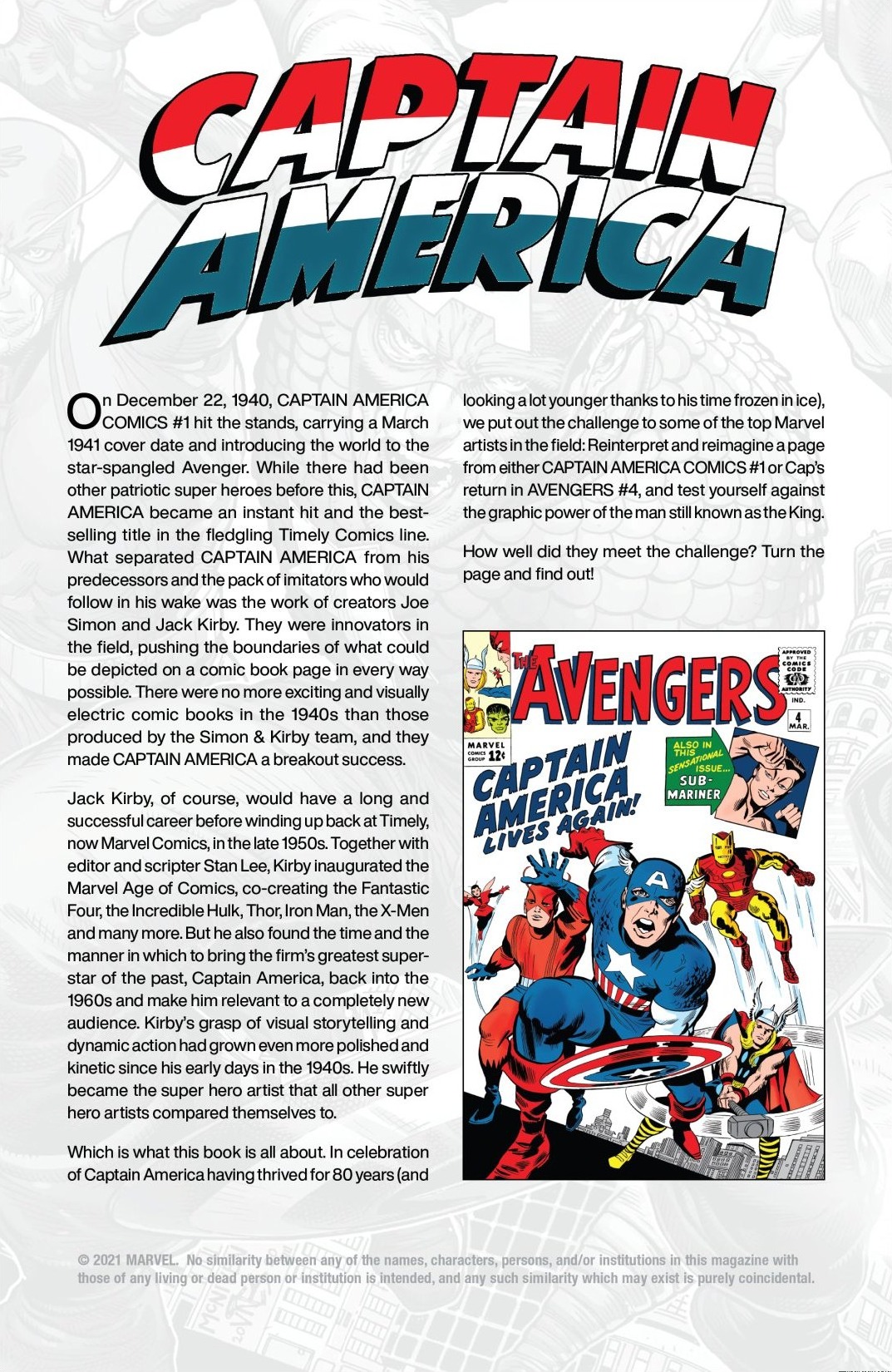 Read online Captain America Anniversary Tribute comic -  Issue # Full - 2
