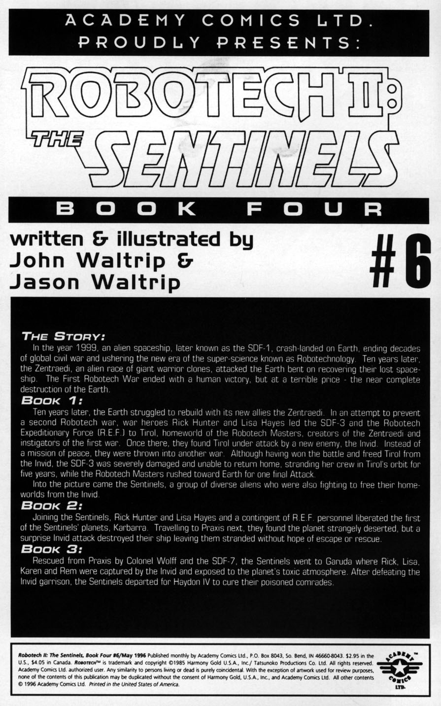 Read online Robotech II: The Sentinels comic -  Issue #6 - 2