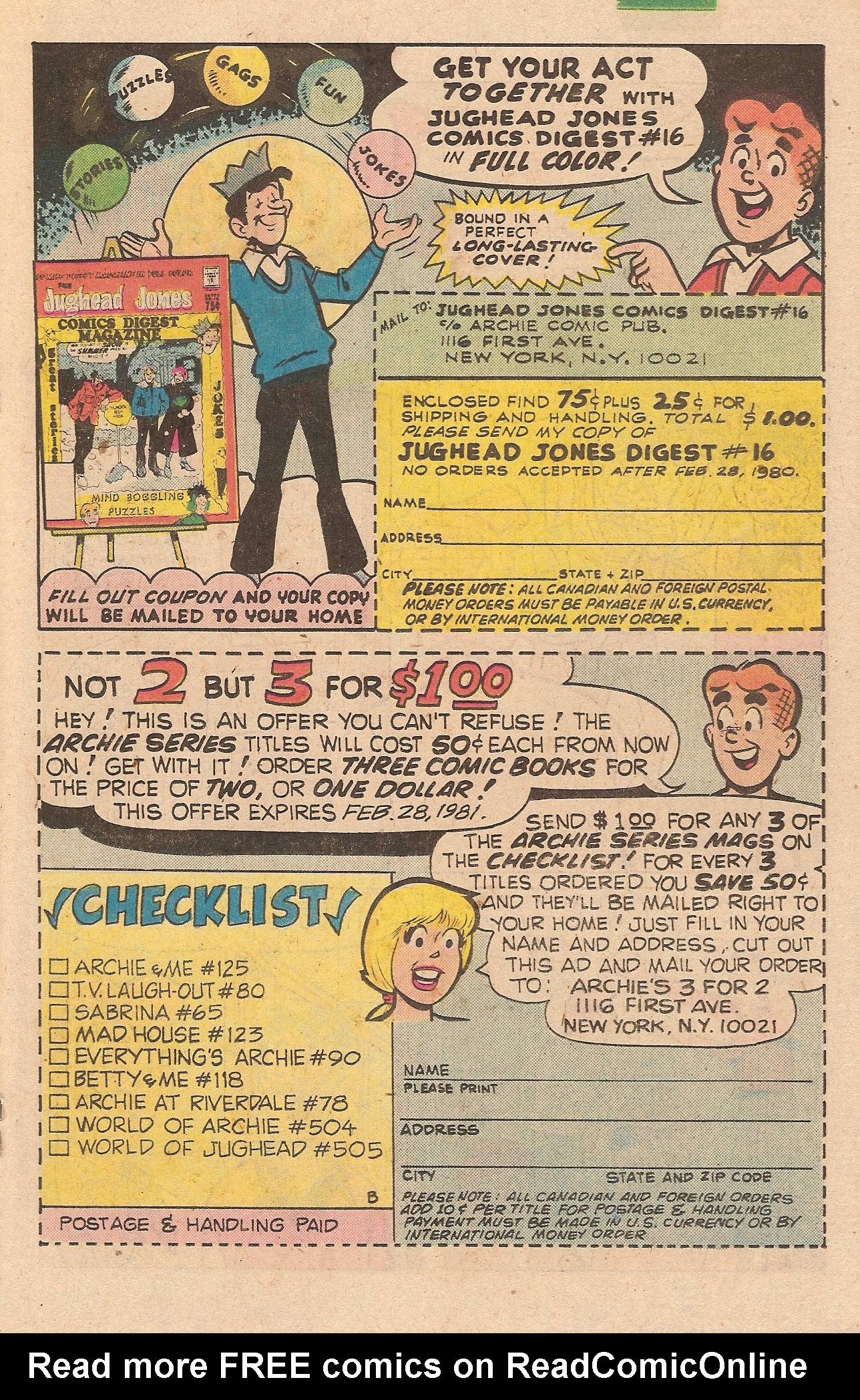 Read online Jughead (1965) comic -  Issue #309 - 19