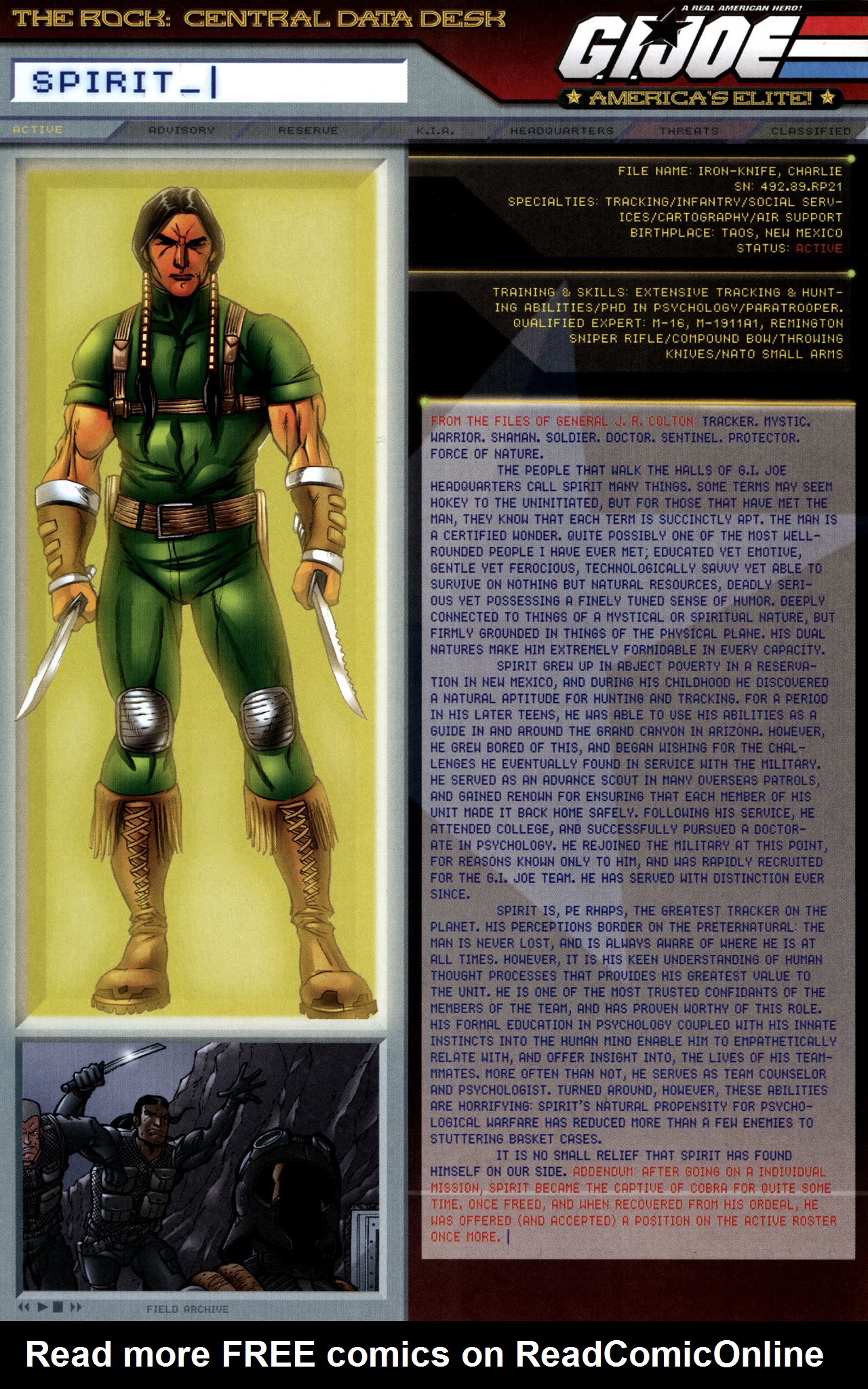 Read online G.I. Joe: Data Desk Handbook comic -  Issue #3 - 18