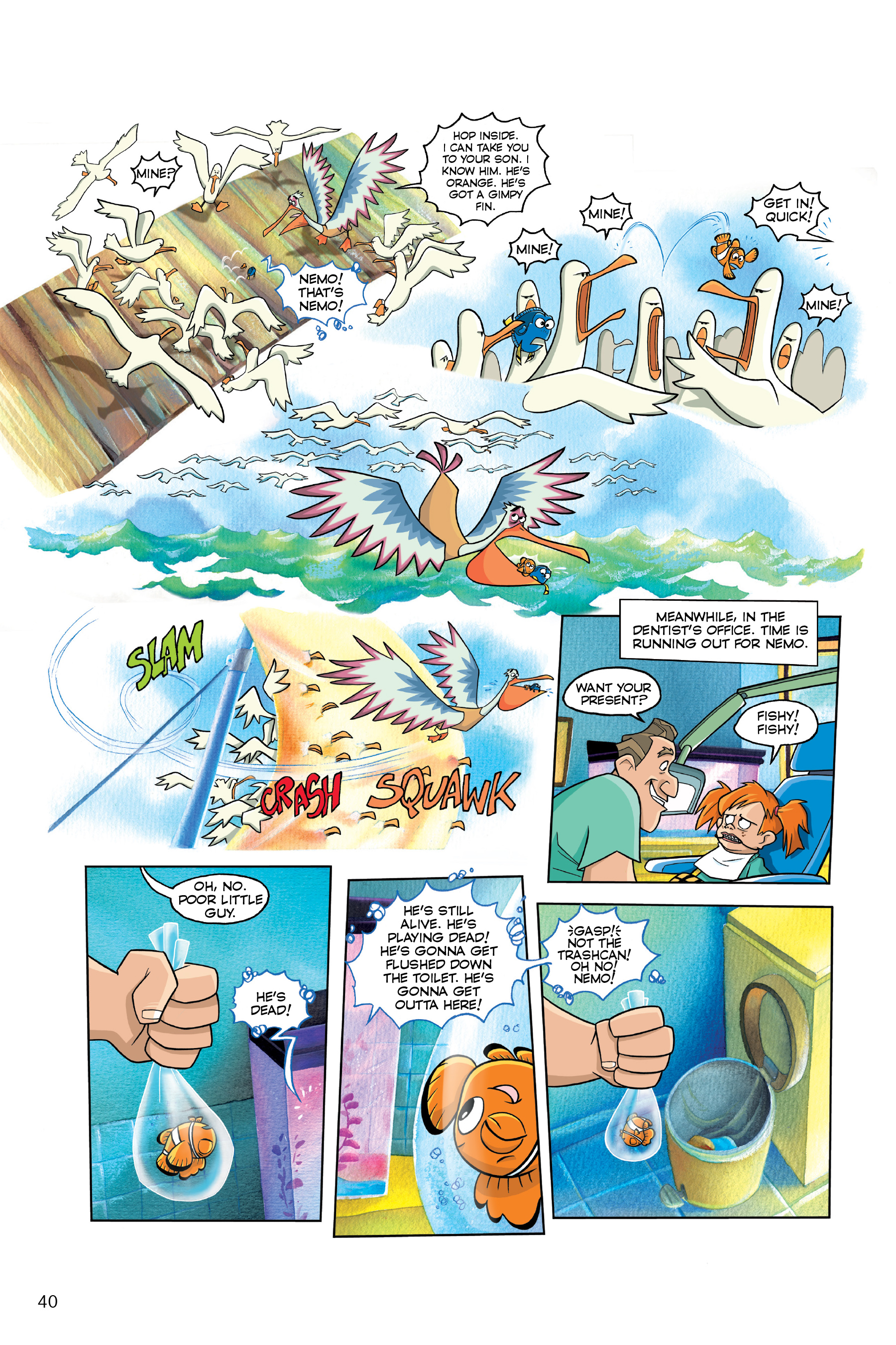 Read online Disney/PIXAR Finding Nemo and Finding Dory: The Story of the Movies in Comics comic -  Issue # TPB - 40
