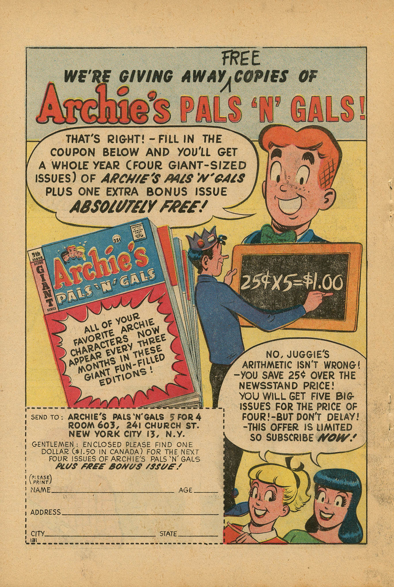 Read online Archie's Pals 'N' Gals (1952) comic -  Issue #9 - 82