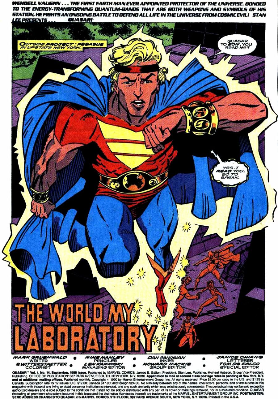 Read online Quasar comic -  Issue #14 - 2
