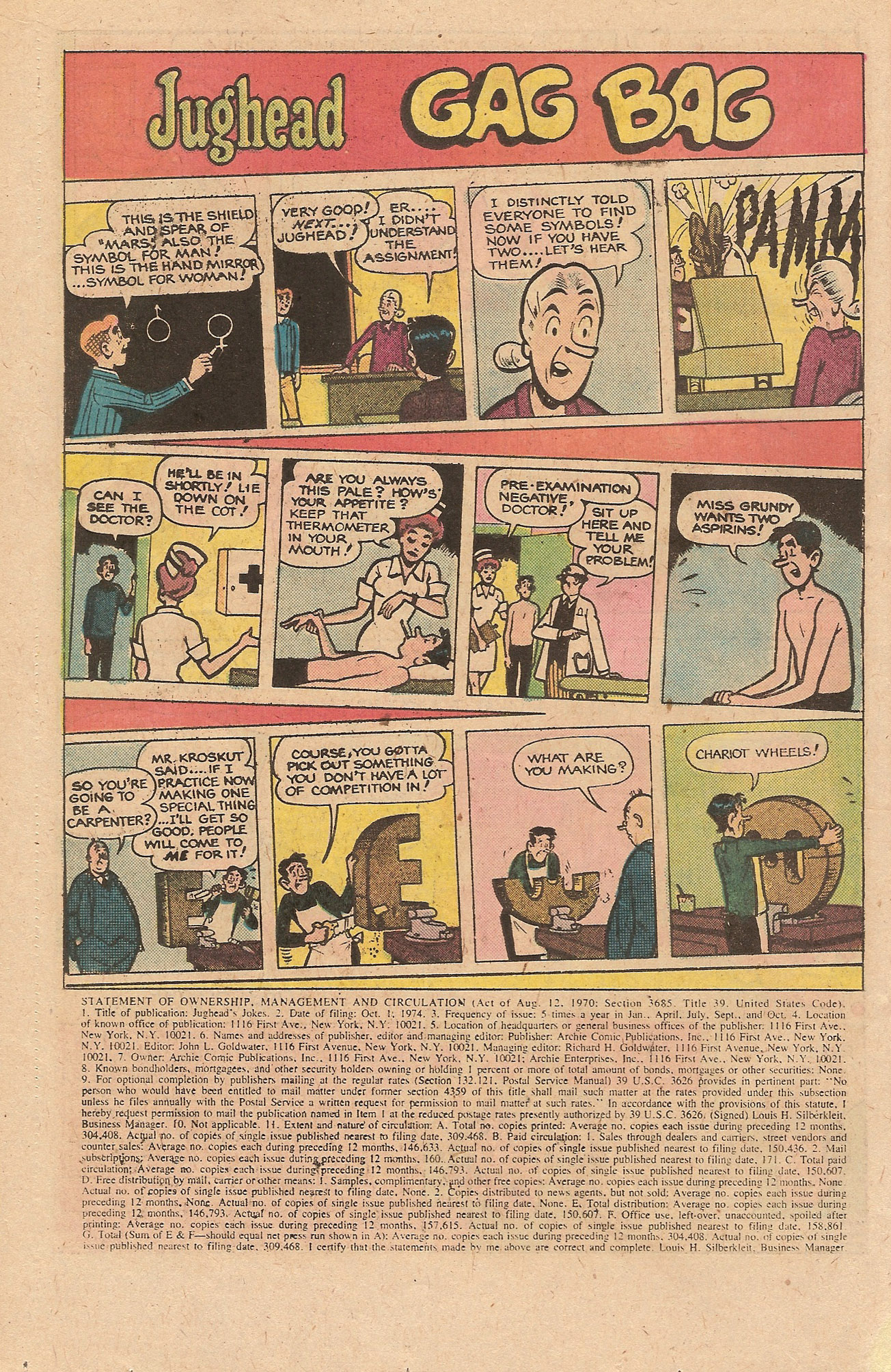 Read online Jughead's Jokes comic -  Issue #43 - 22