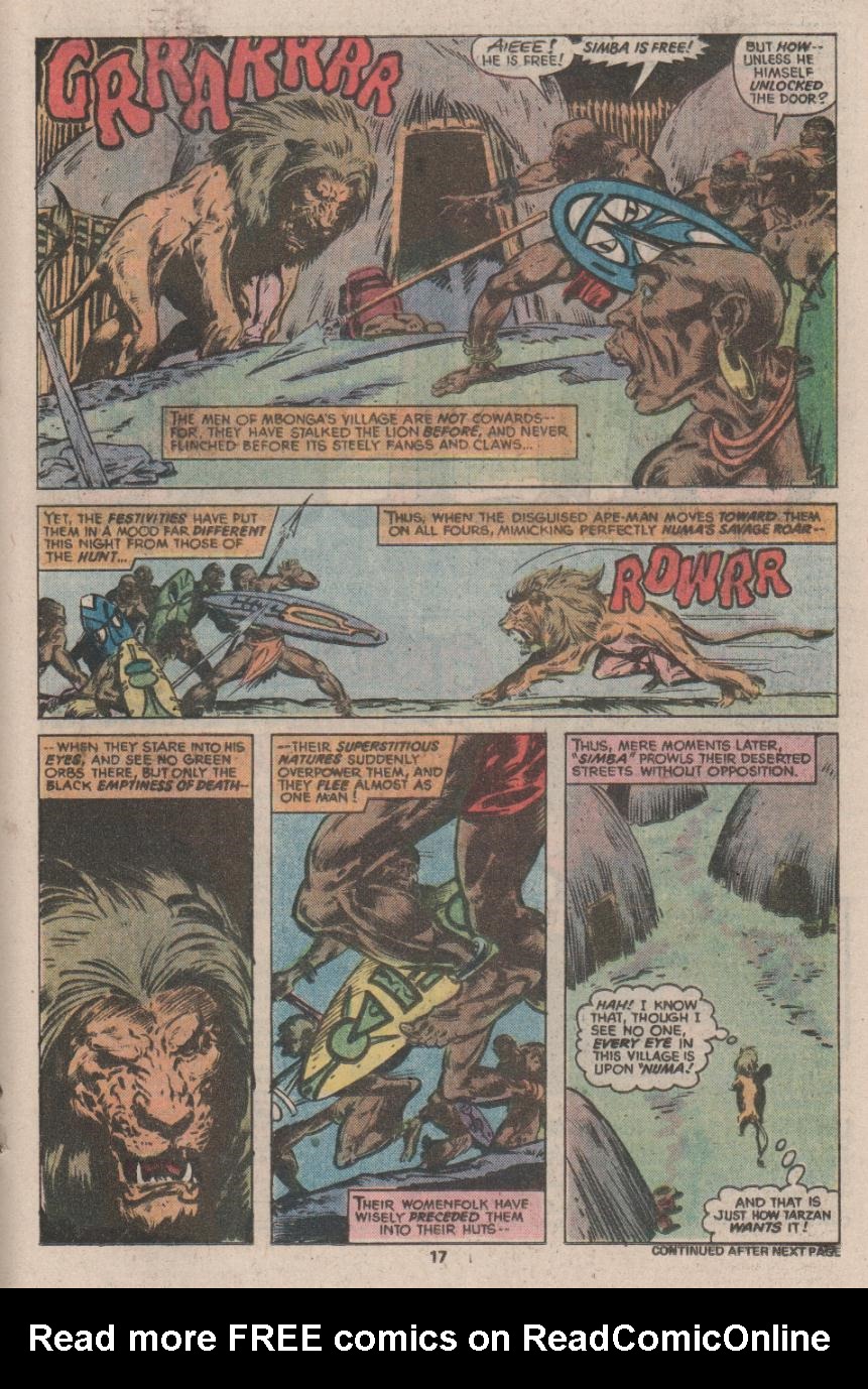 Read online Tarzan (1977) comic -  Issue #13 - 12