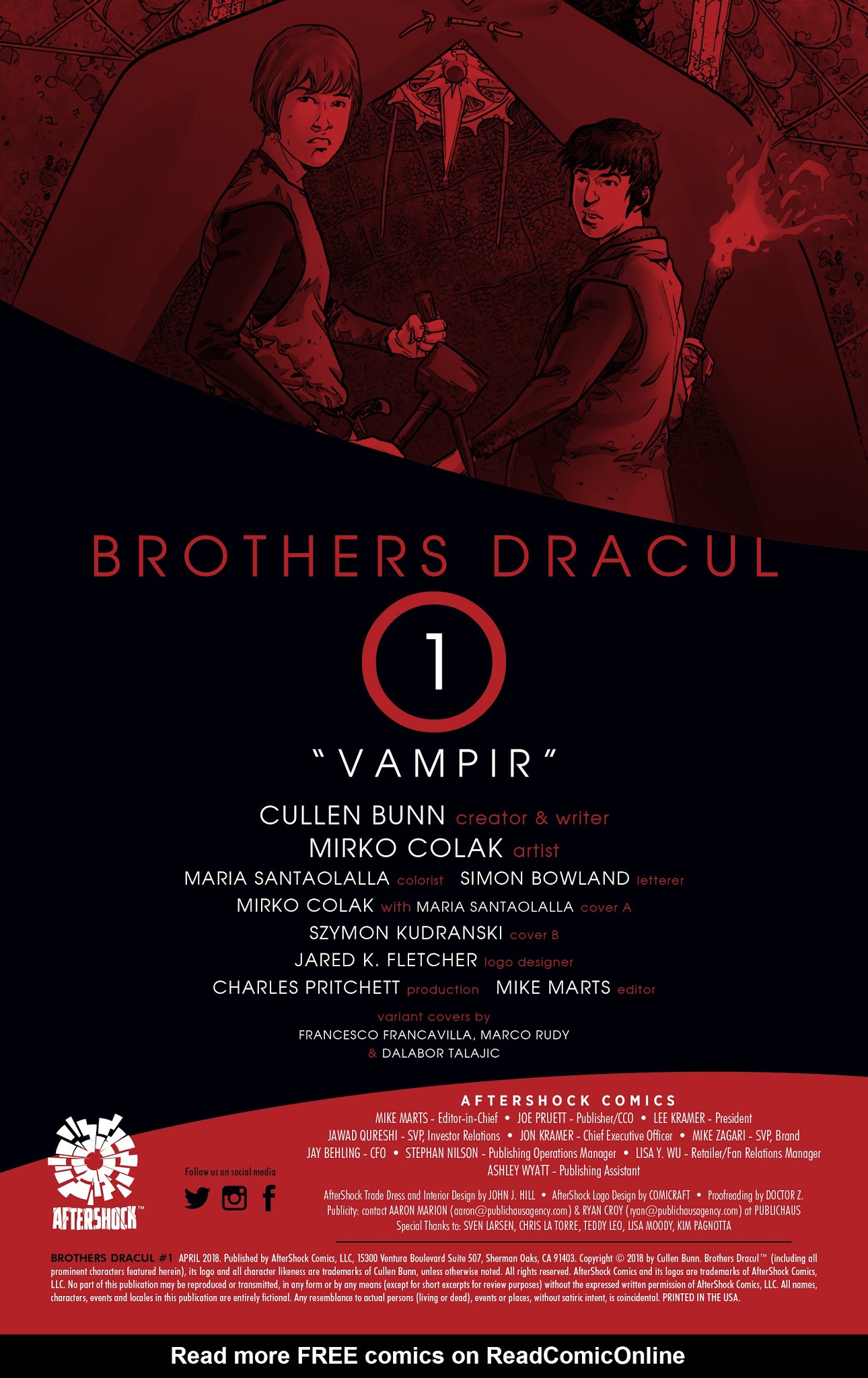 Read online Brothers Dracul comic -  Issue #1 - 2