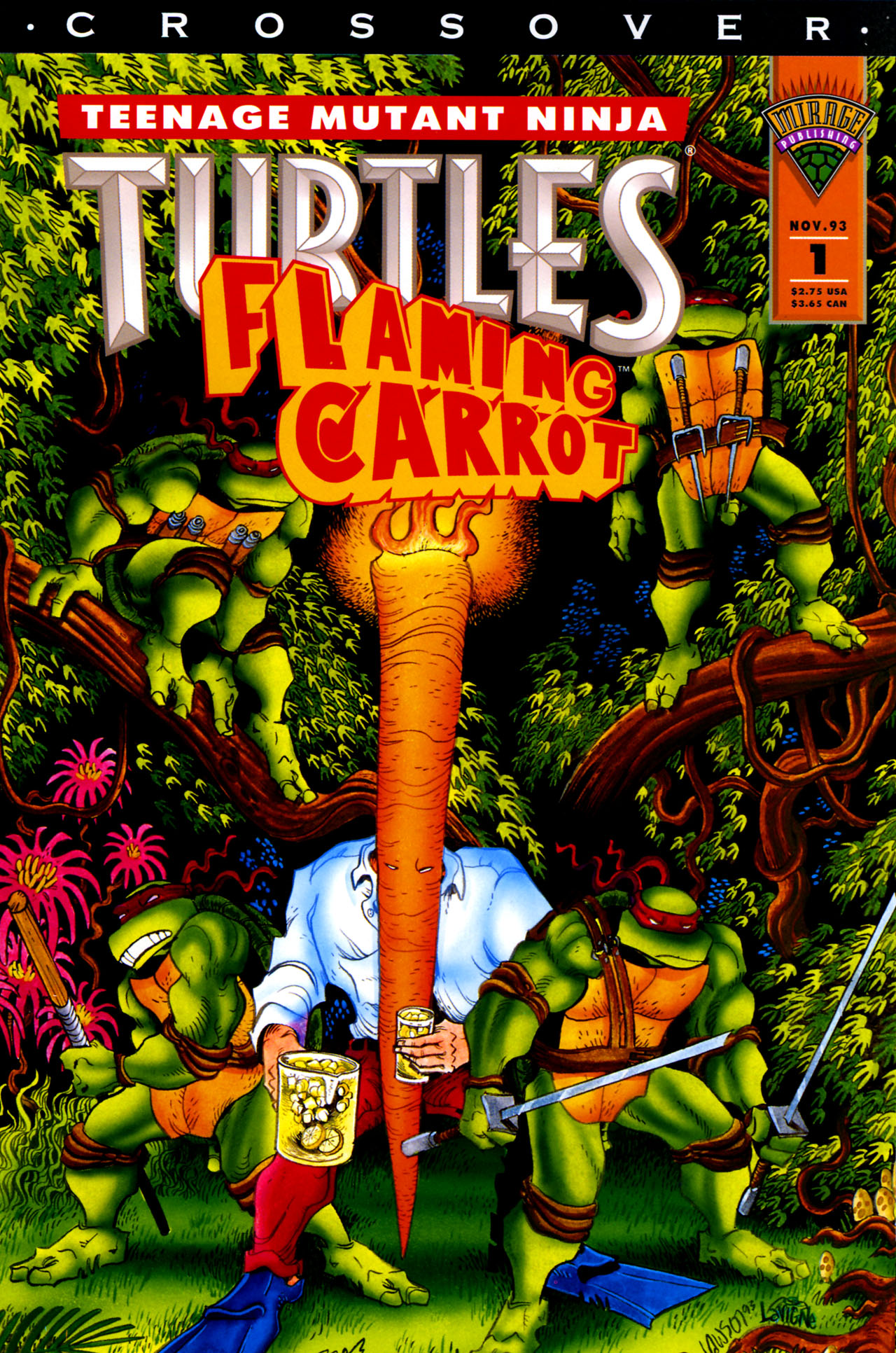 Read online Teenage Mutant Ninja Turtles/Flaming Carrot Crossover comic -  Issue #1 - 1