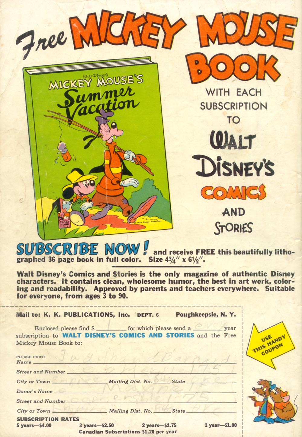 Read online Walt Disney's Comics and Stories comic -  Issue #141 - 36