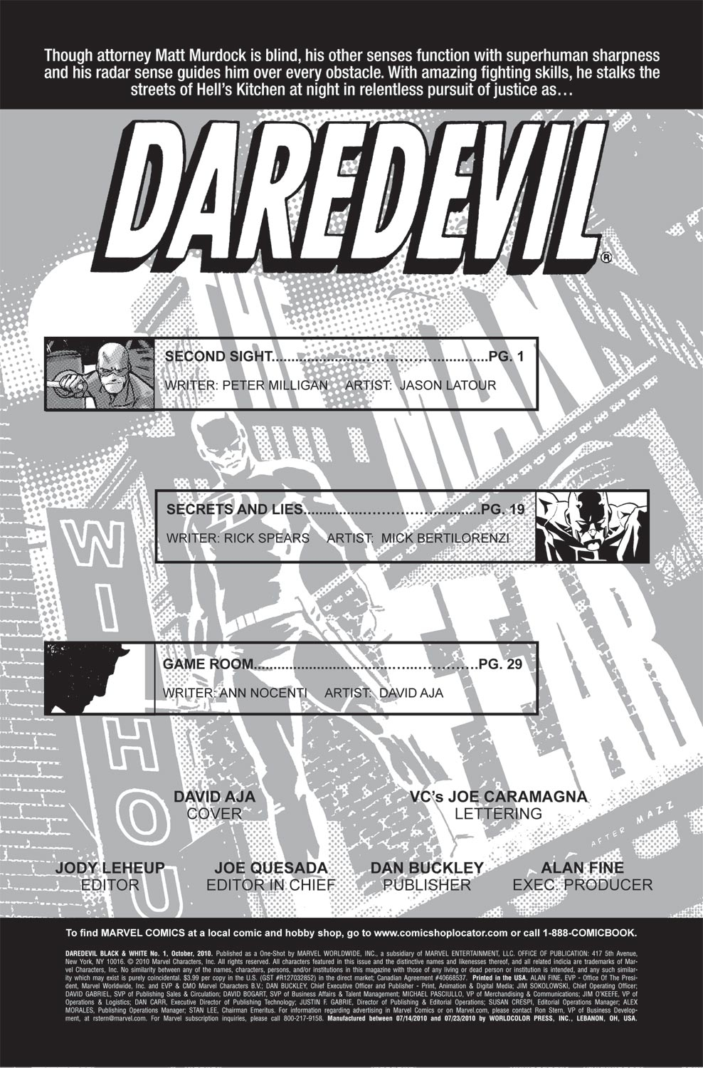 Read online Daredevil Black & White comic -  Issue # Full - 2