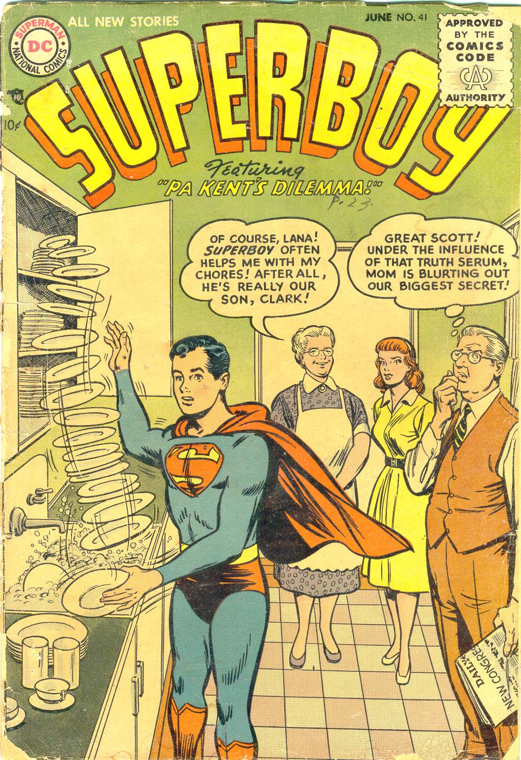 Read online Superboy (1949) comic -  Issue #41 - 1