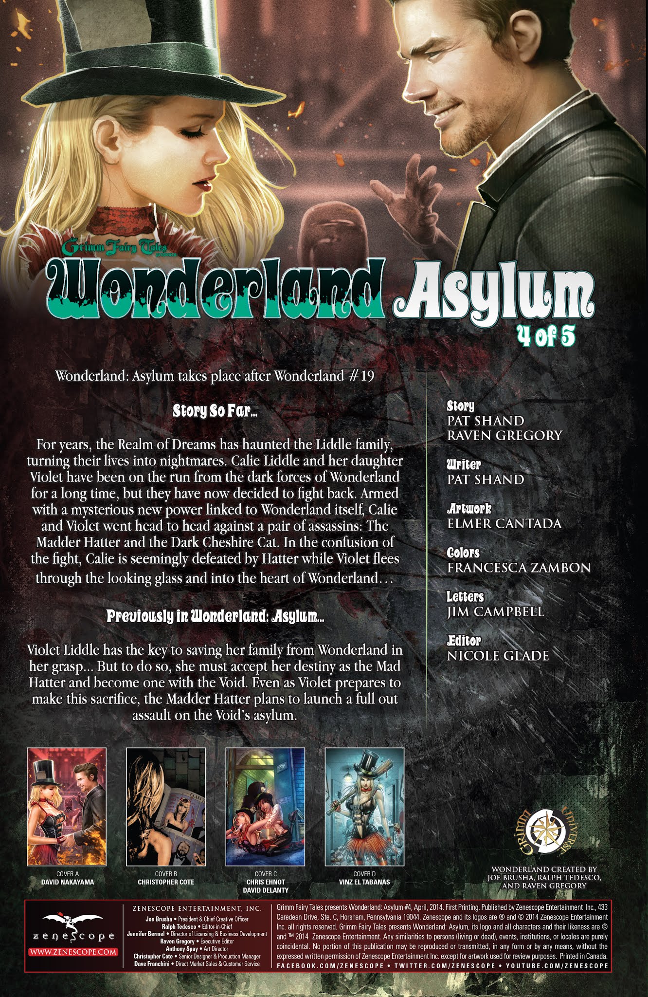 Read online Grimm Fairy Tales presents Wonderland: Asylum comic -  Issue #4 - 2