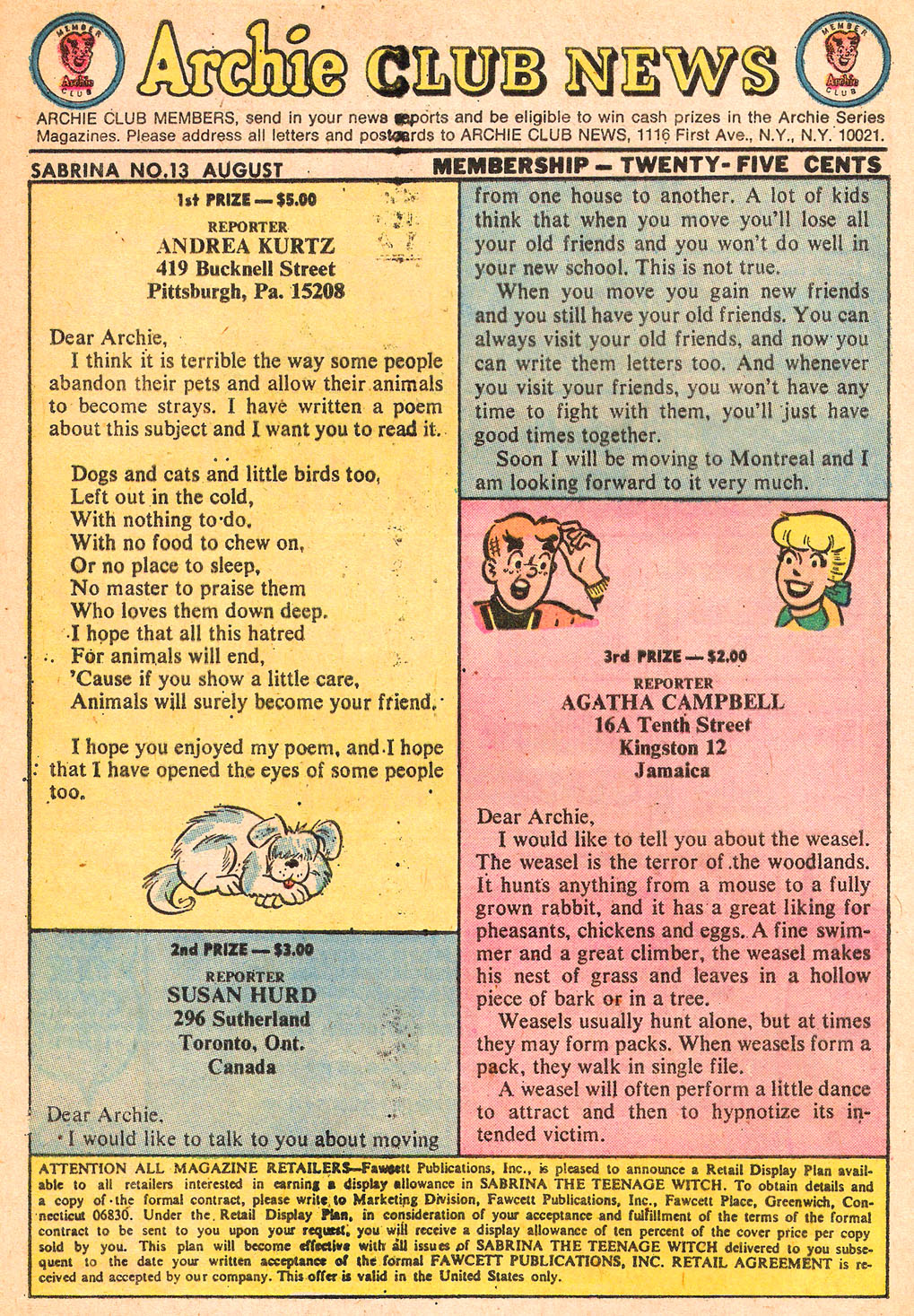 Read online Sabrina The Teenage Witch (1971) comic -  Issue #13 - 25