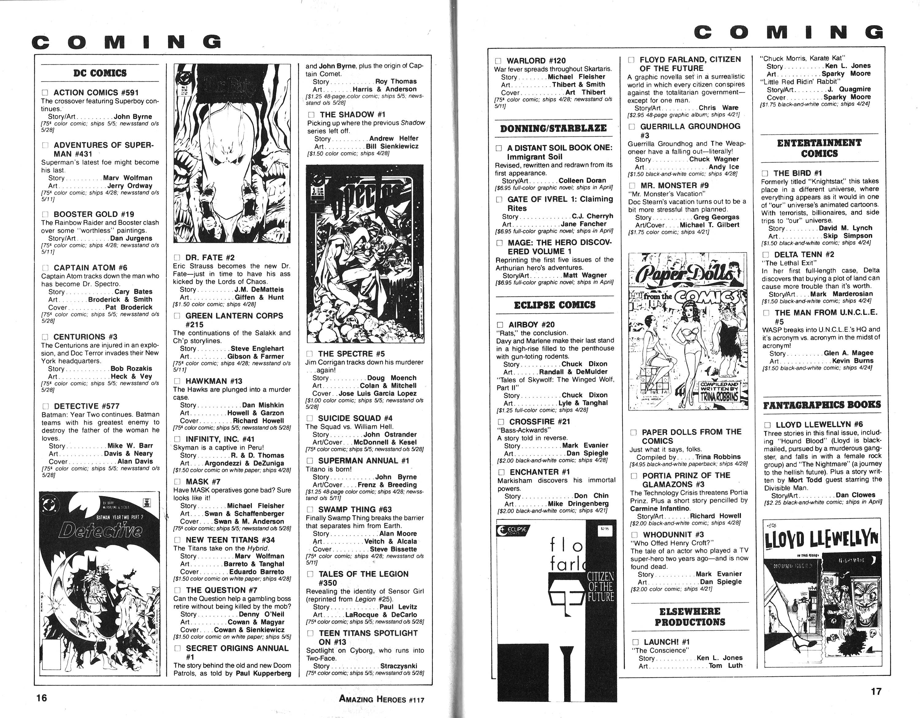 Read online Amazing Heroes comic -  Issue #117 - 9