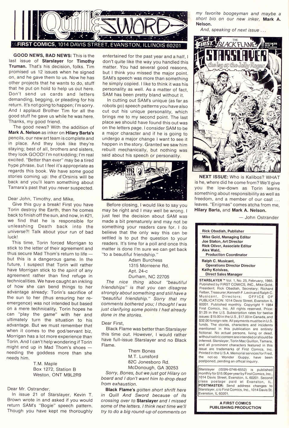 Read online Starslayer comic -  Issue #25 - 2