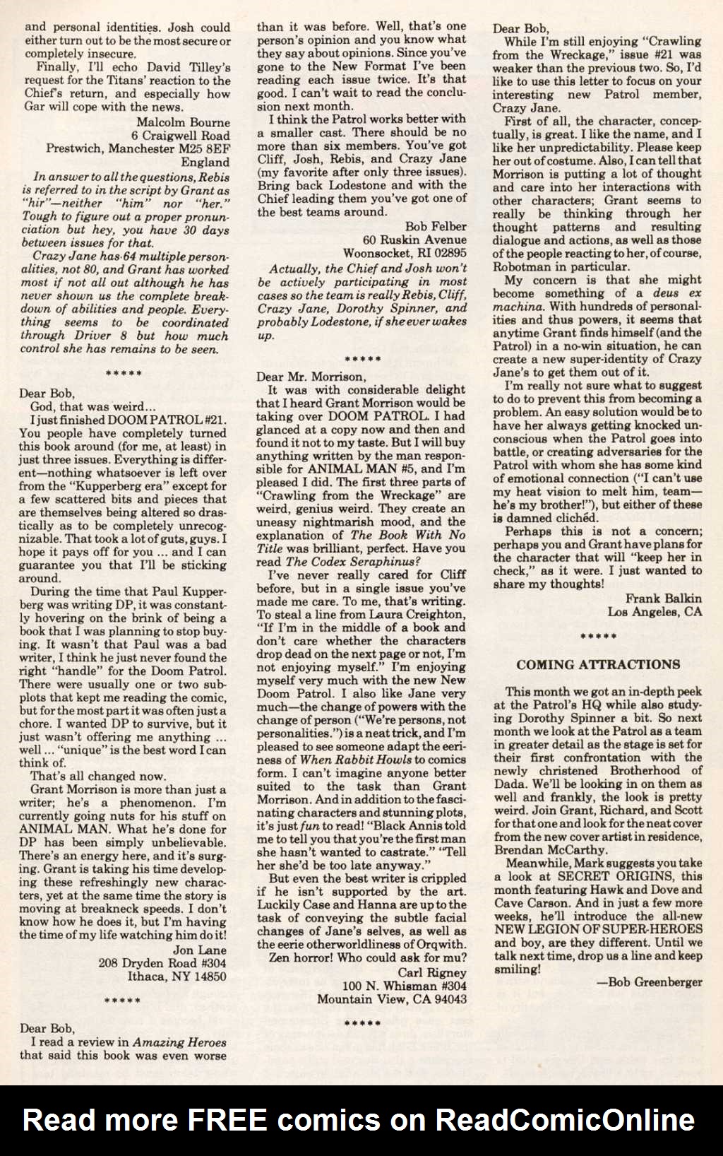 Read online Doom Patrol (1987) comic -  Issue #25 - 27