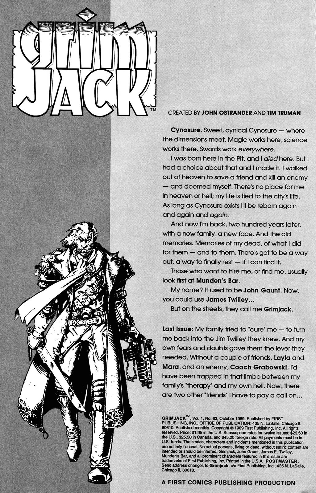 Read online Grimjack comic -  Issue #63 - 2