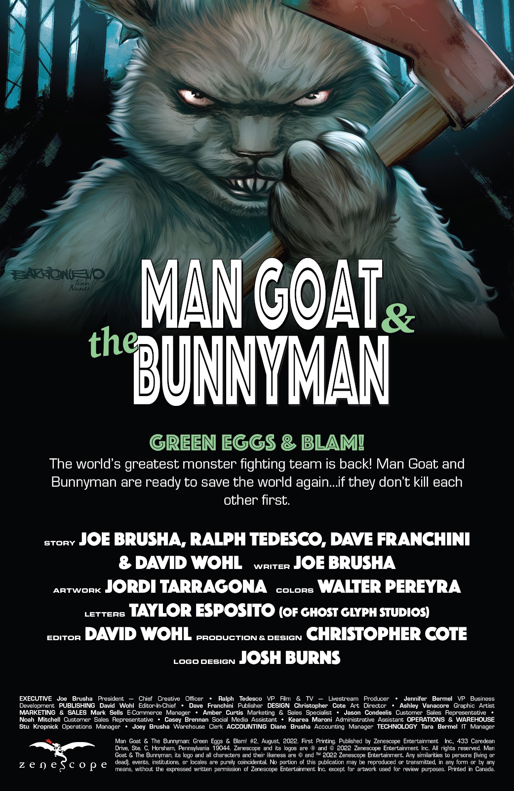 Man Goat & the Bunnyman: Green Eggs & Blam issue 2 - Page 2