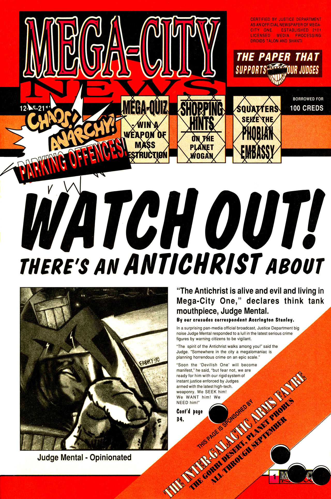 Read online Judge Dredd: The Megazine comic -  Issue #8 - 38