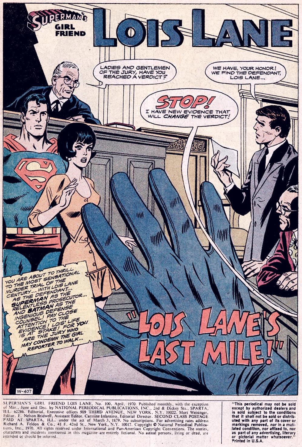 Superman's Girl Friend, Lois Lane issue 100 - Page 3