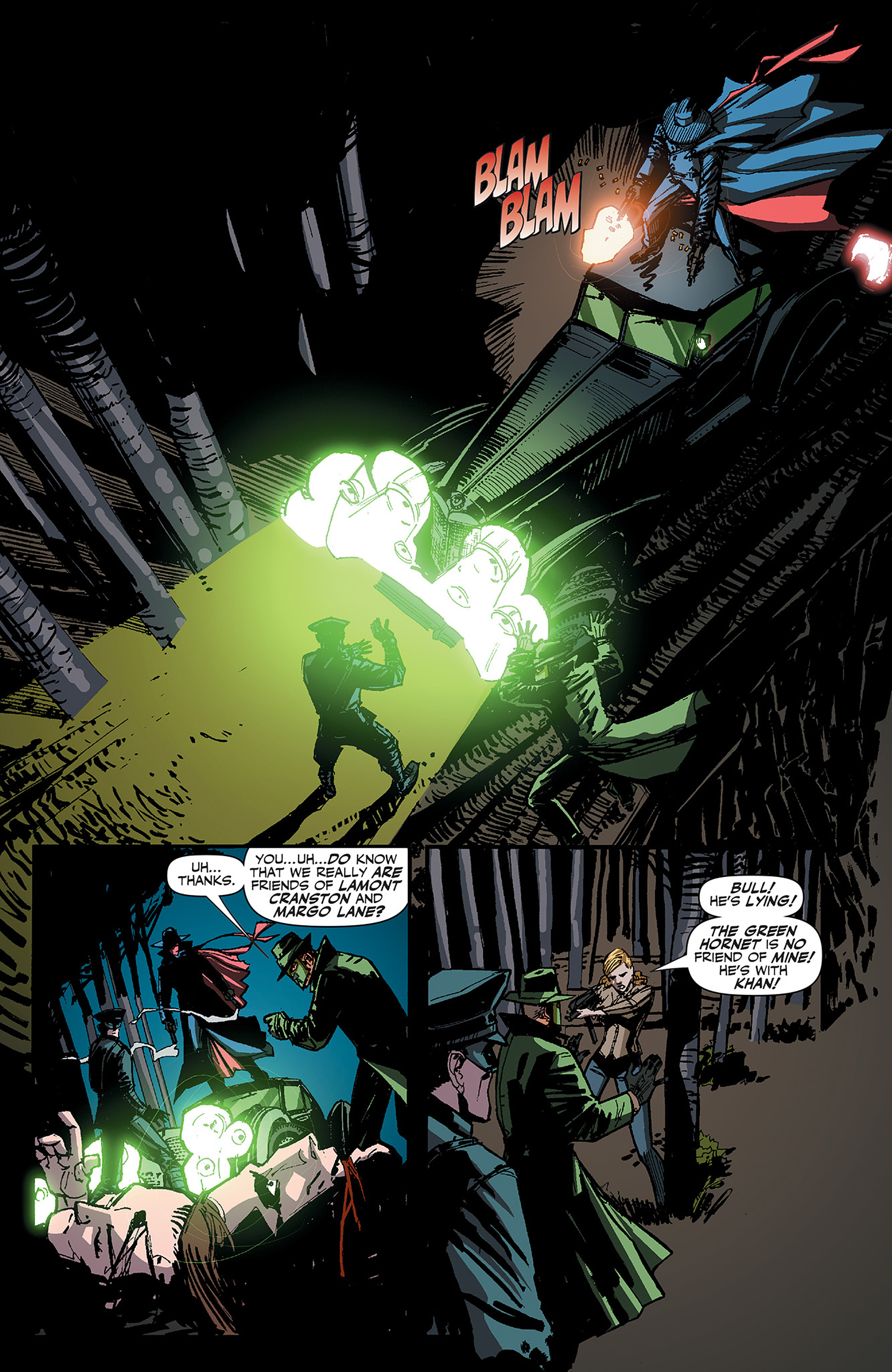 Read online The Shadow/Green Hornet: Dark Nights comic -  Issue #3 - 4