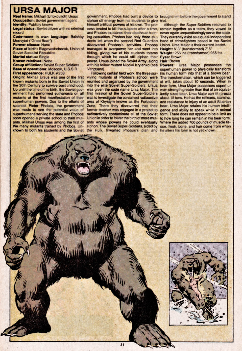 Read online The Official Handbook of the Marvel Universe comic -  Issue #11 - 32