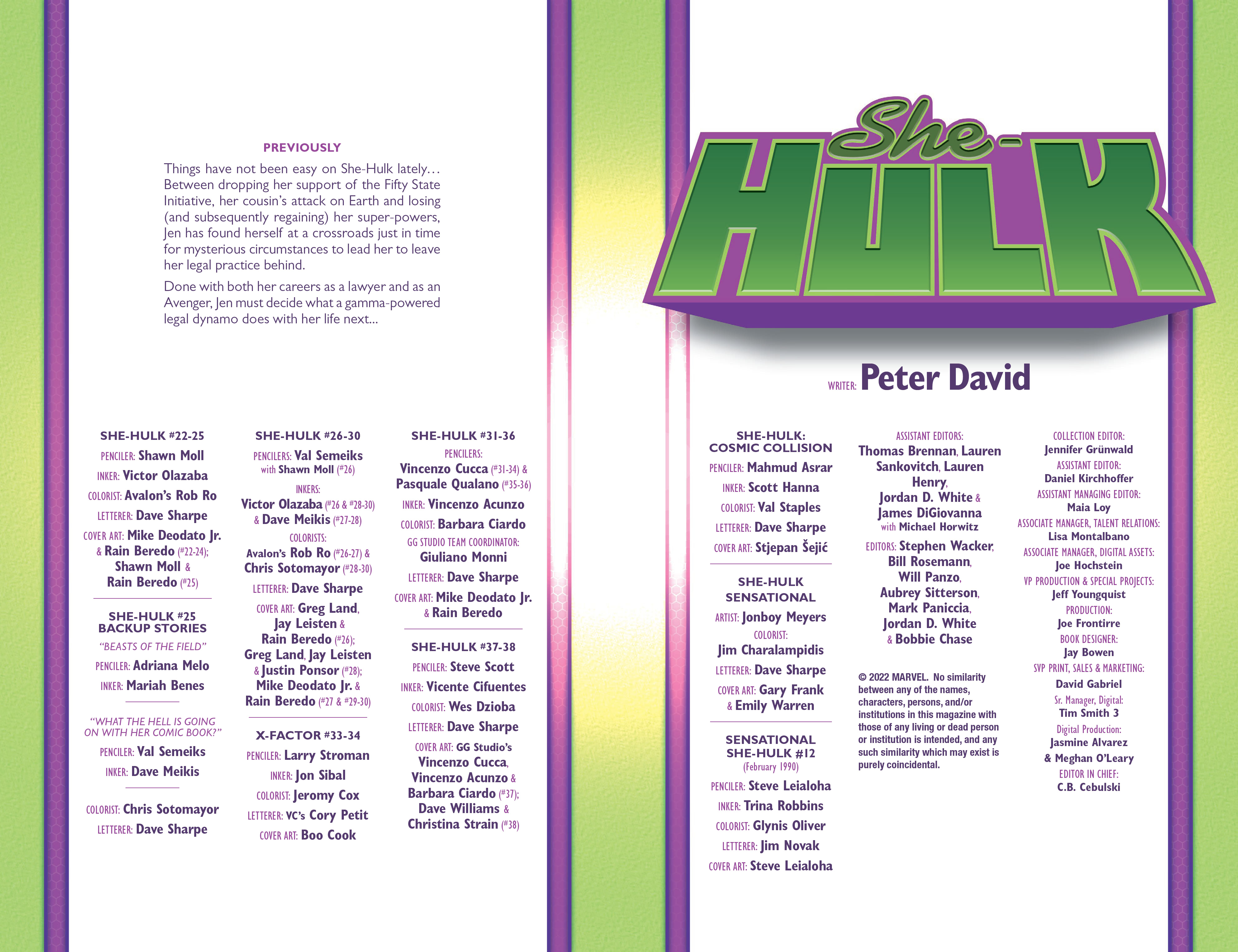 Read online She-Hulk by Peter David Omnibus comic -  Issue # TPB (Part 1) - 3
