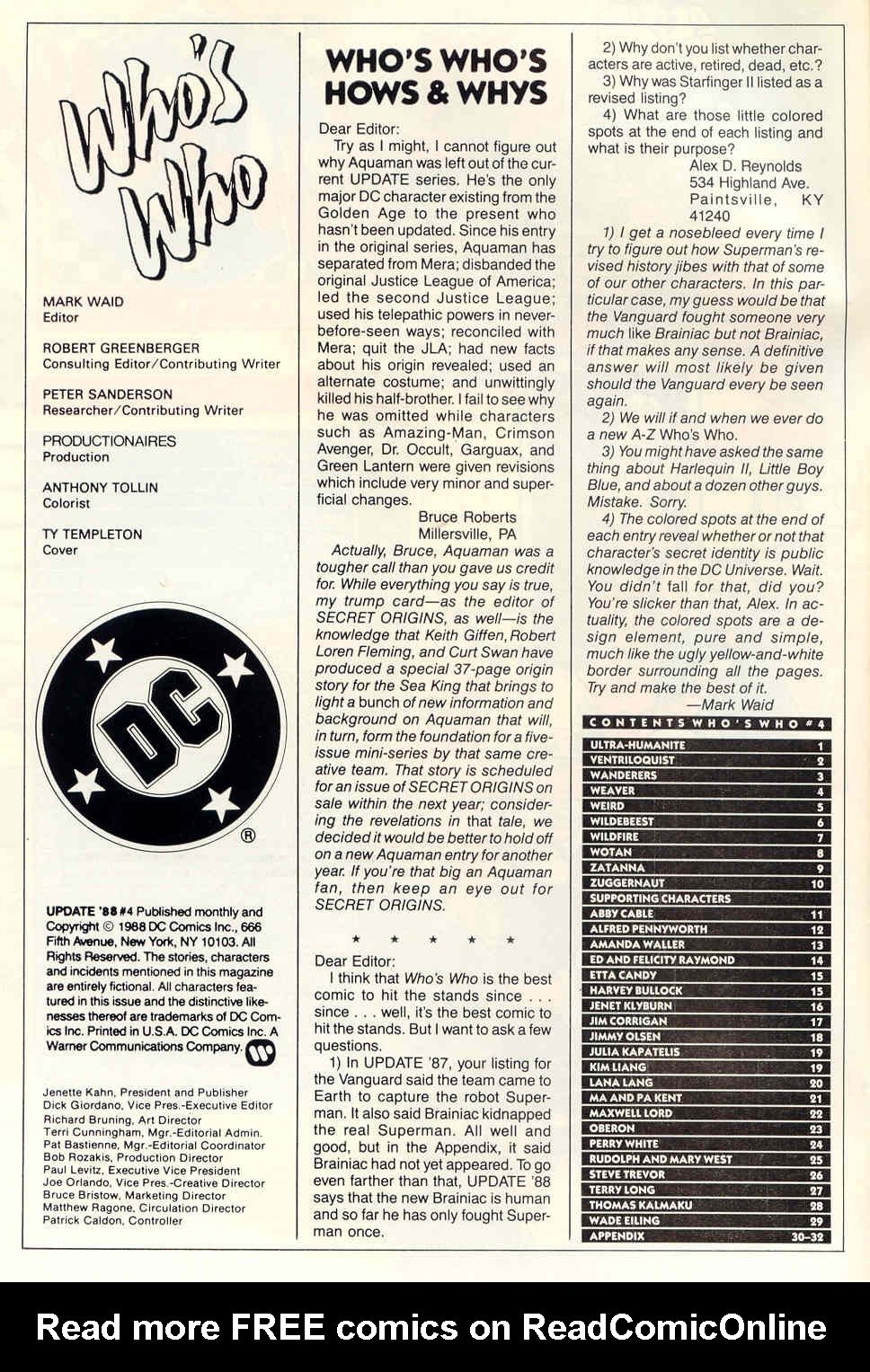 Read online Who's Who: Update '88 comic -  Issue #4 - 3
