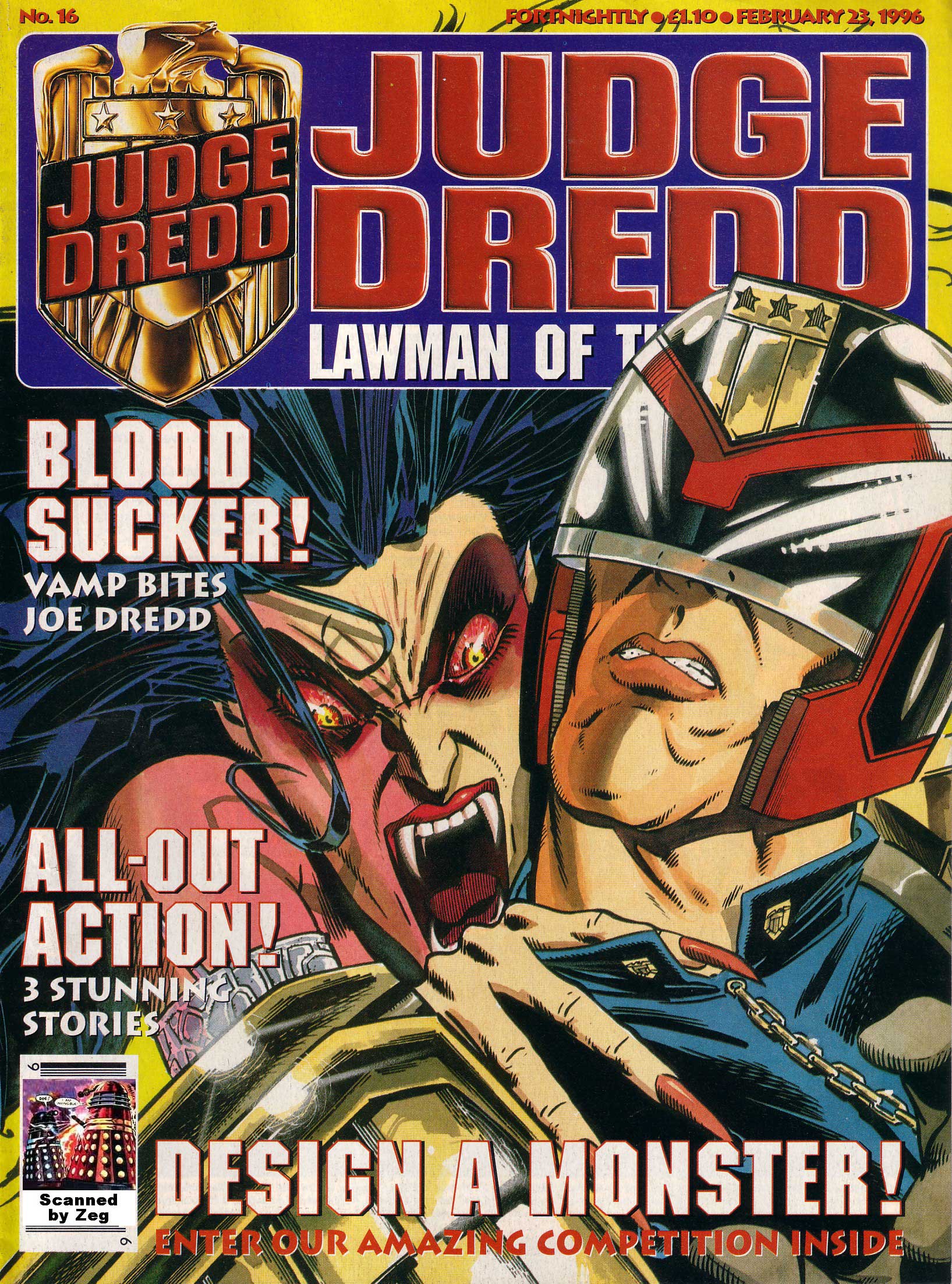 Read online Judge Dredd Lawman of the Future comic -  Issue #16 - 1