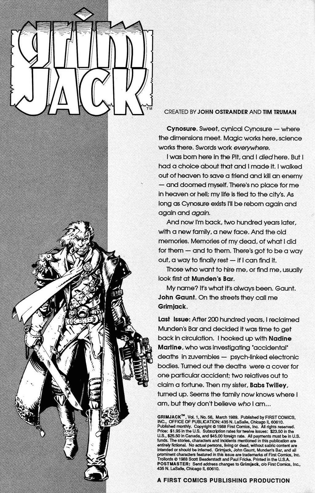 Read online Grimjack comic -  Issue #56 - 2