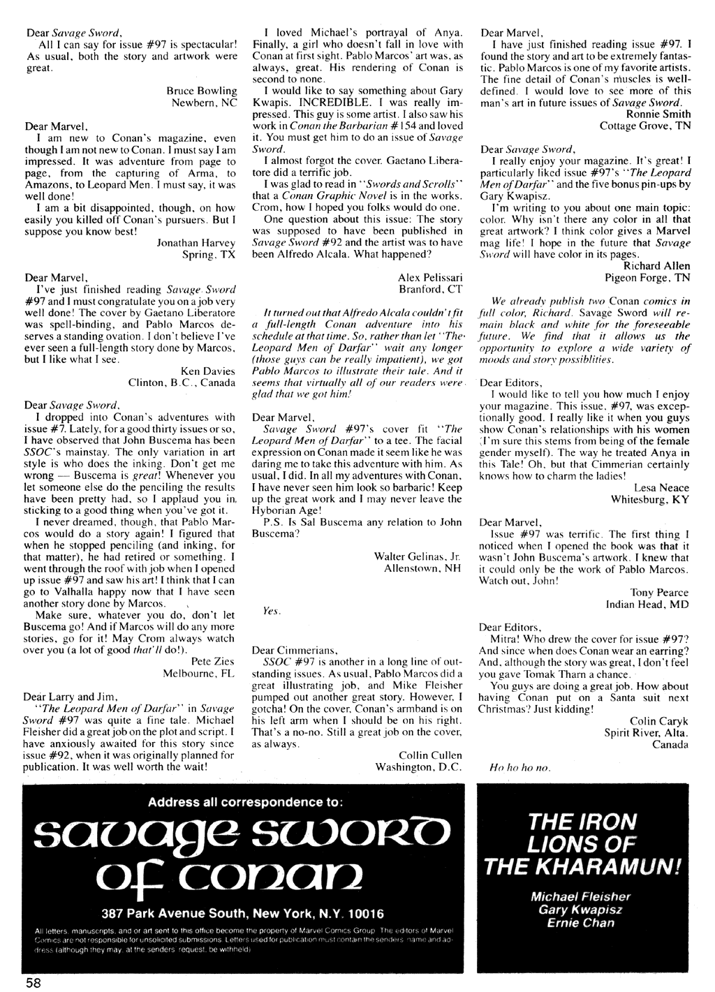 Read online The Savage Sword Of Conan comic -  Issue #101 - 58