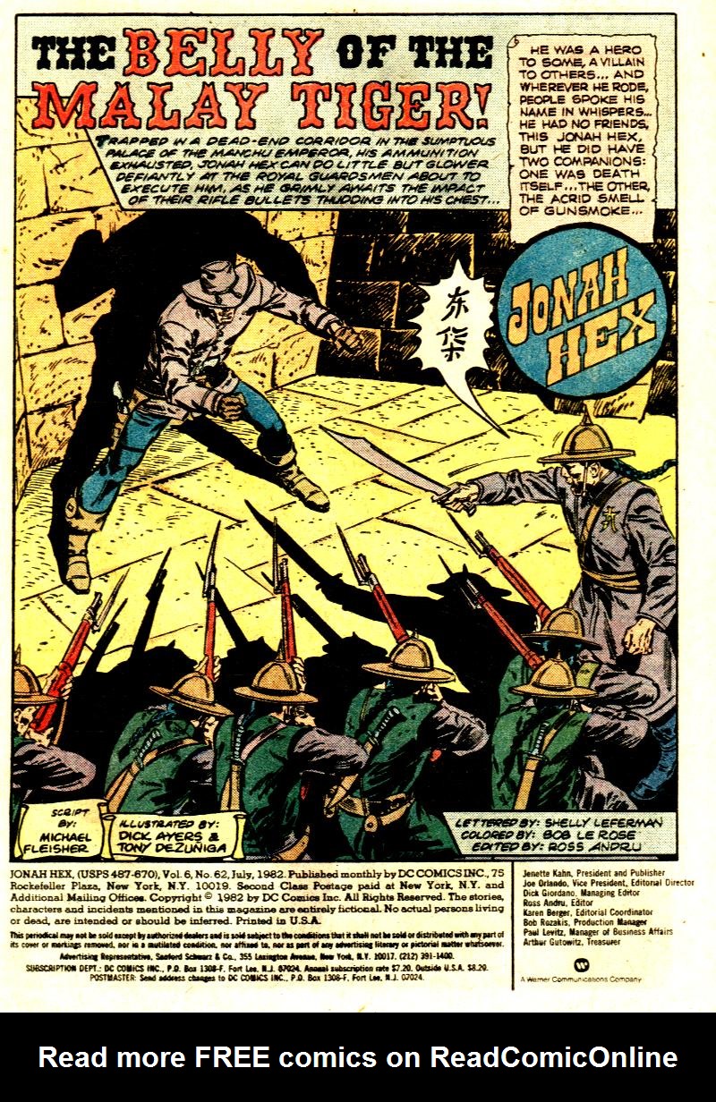 Read online Jonah Hex (1977) comic -  Issue #62 - 2