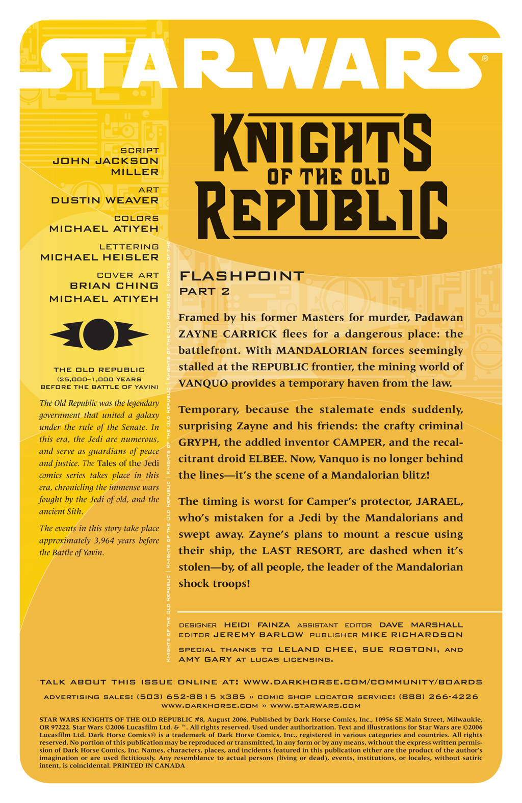Read online Star Wars: Knights Of The Old Republic comic -  Issue #8 - 2