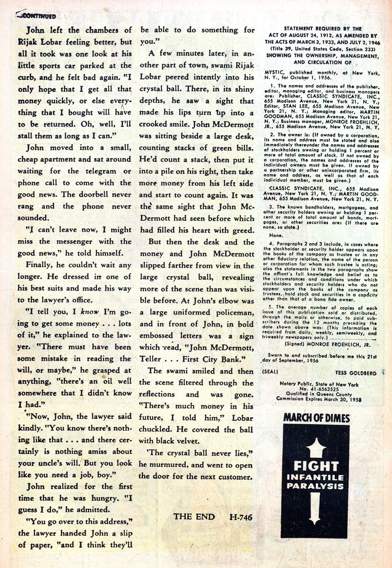 Read online Mystic (1951) comic -  Issue #58 - 22