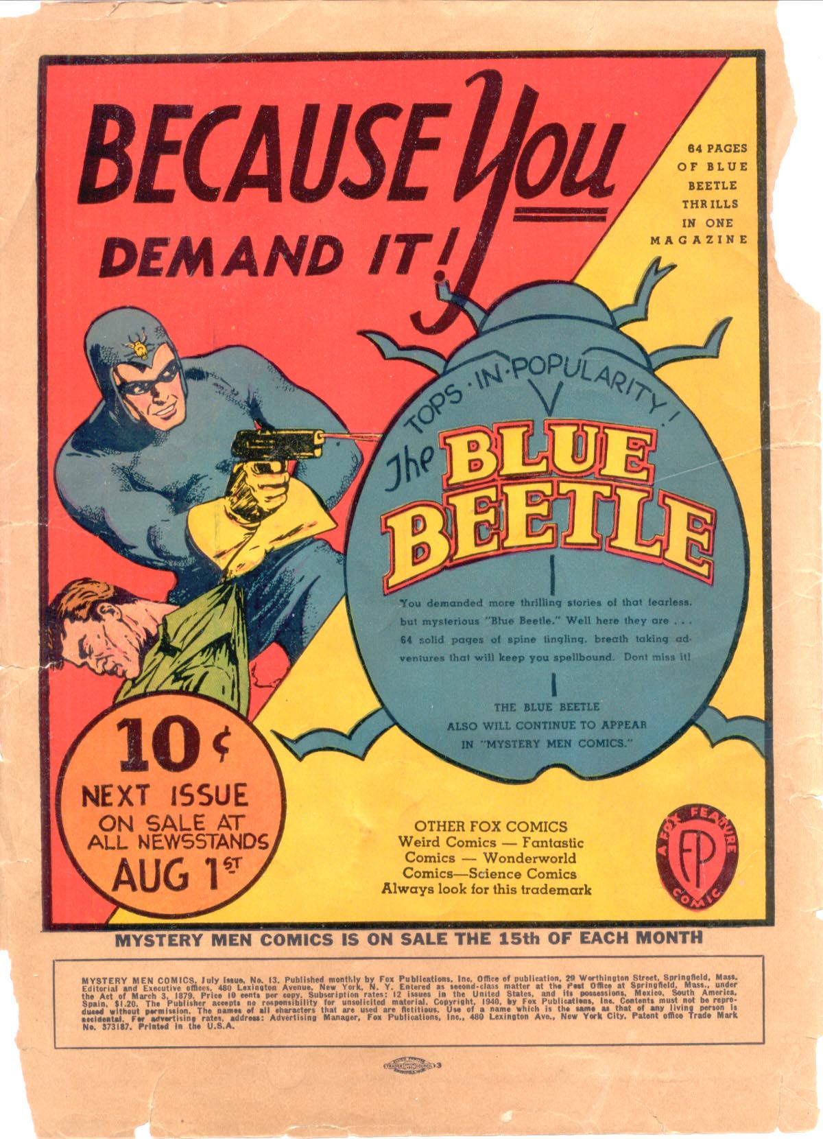 Read online Mystery Men Comics comic -  Issue #13 - 3