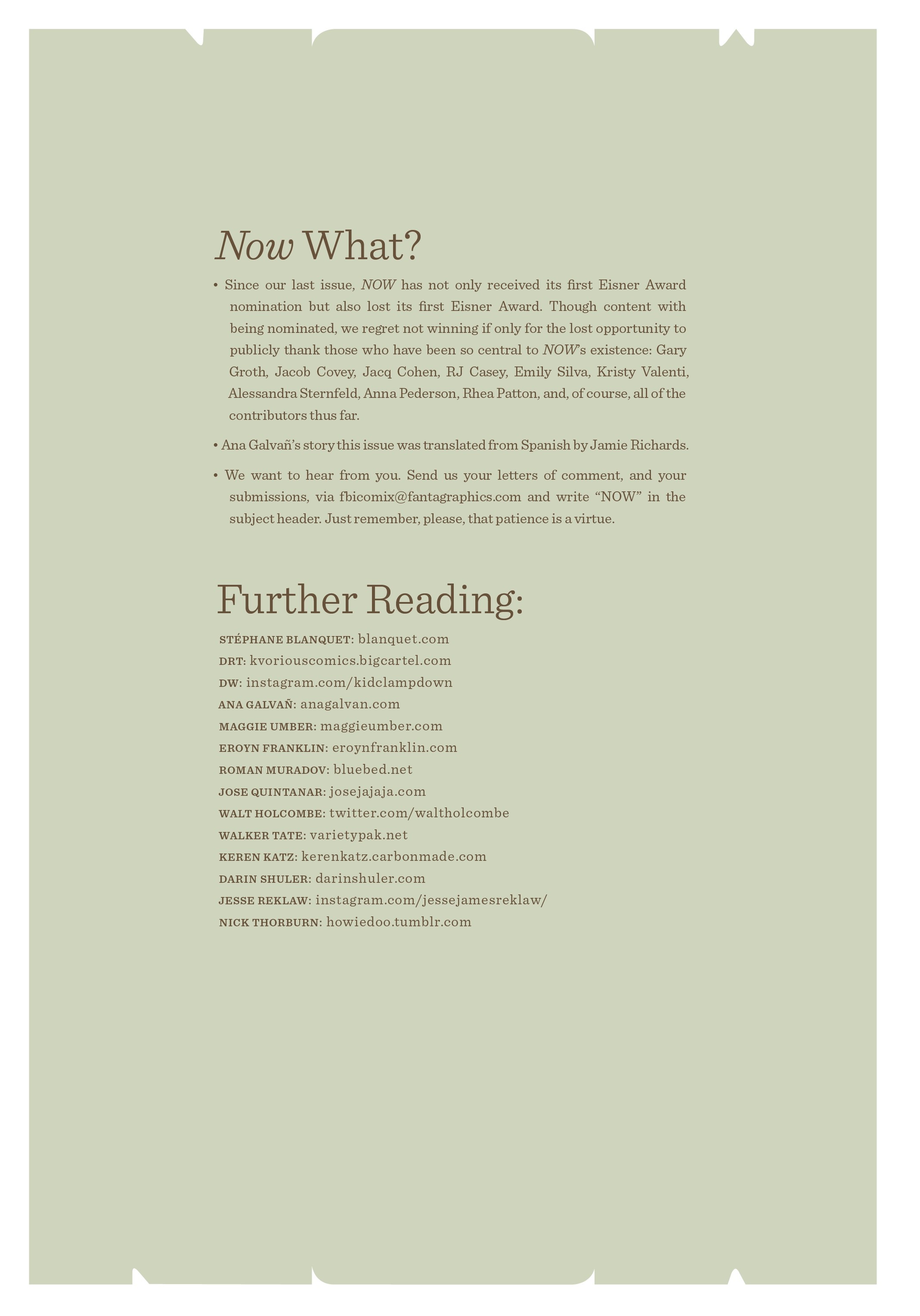 Read online Now: The New Comics Anthology comic -  Issue #5 - 5