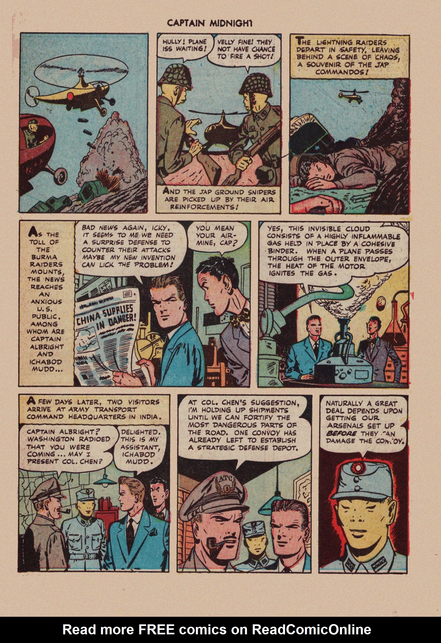 Read online Captain Midnight (1942) comic -  Issue #40 - 43