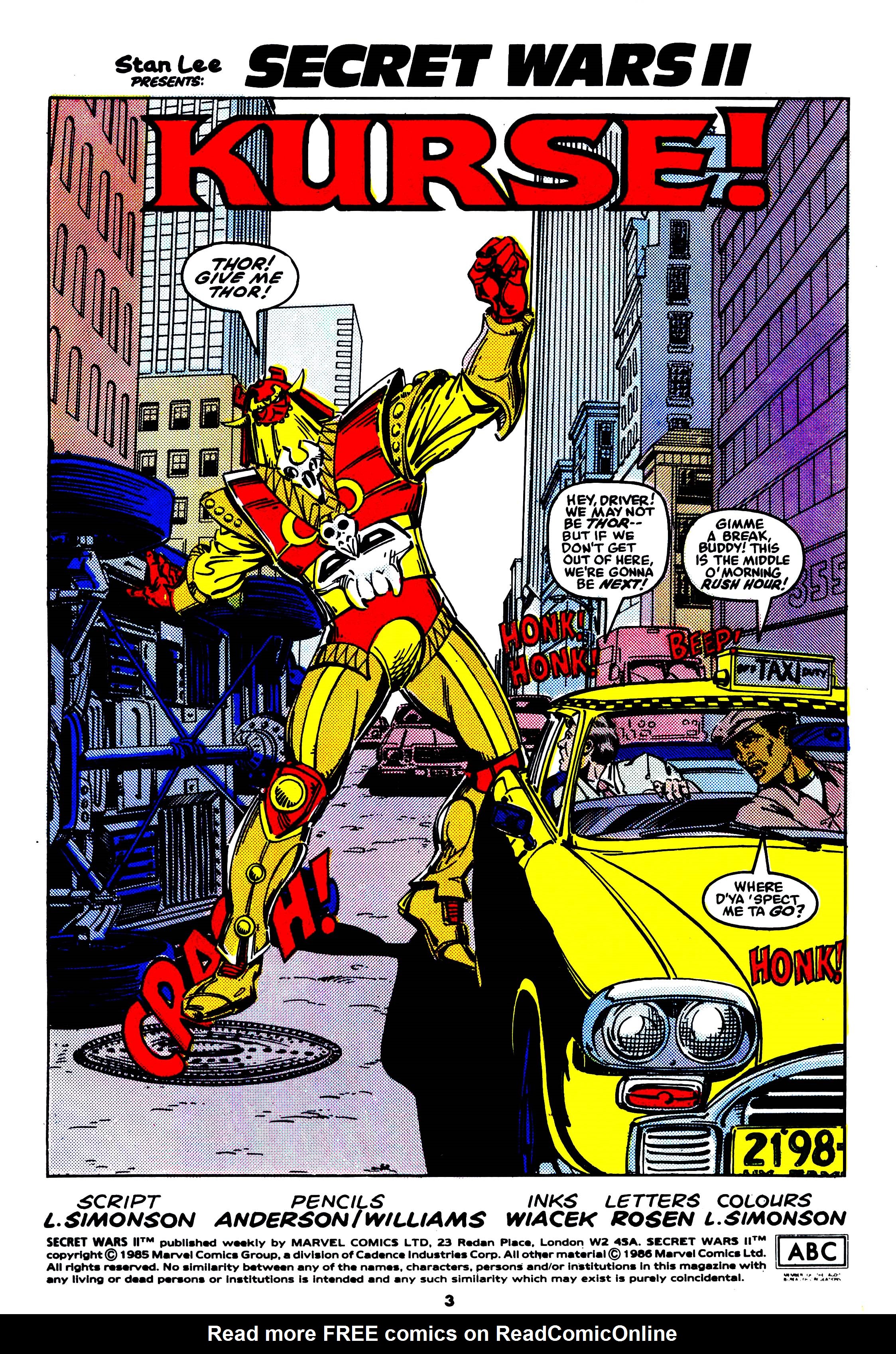 Read online Secret Wars (1985) comic -  Issue #65 - 3