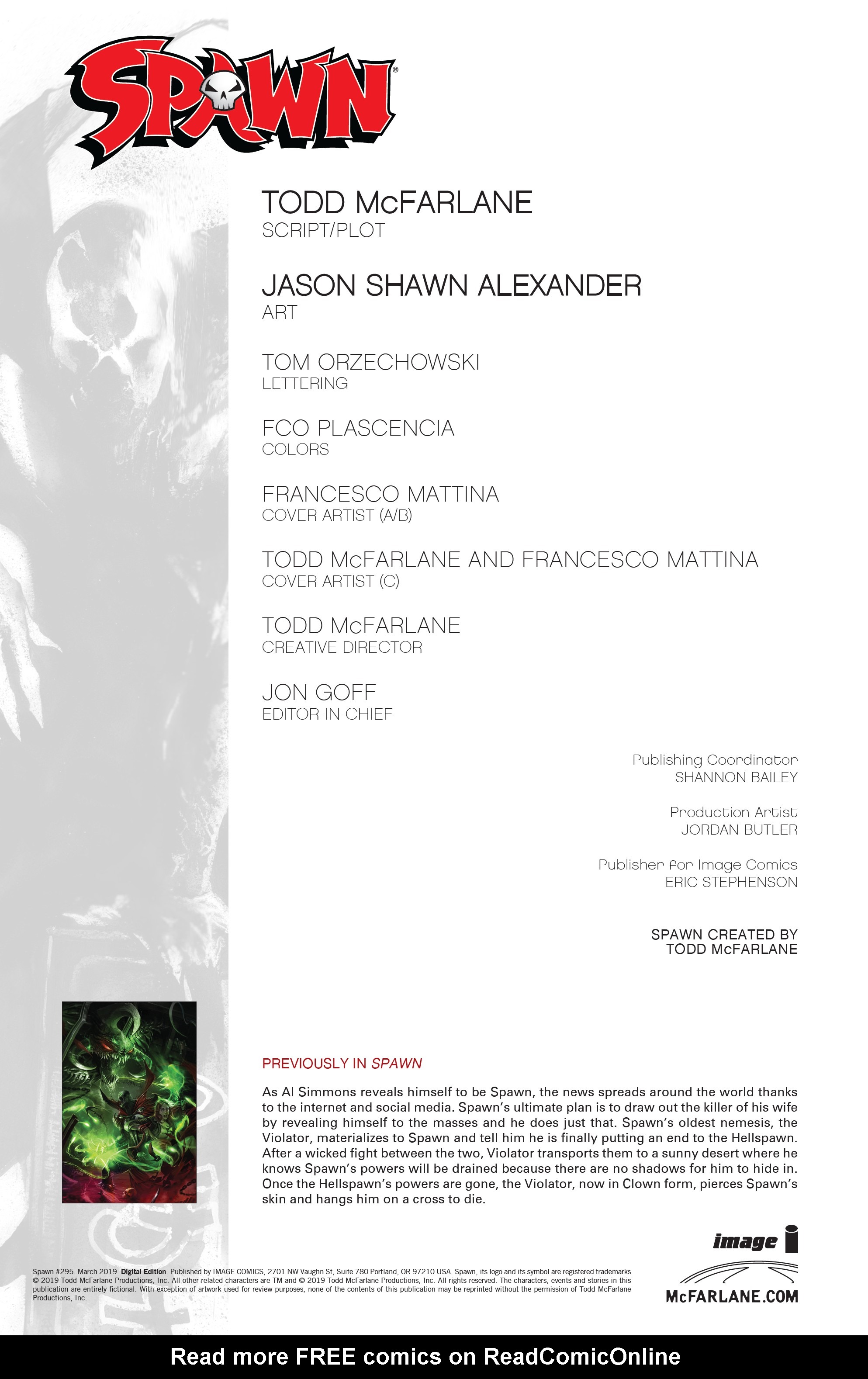 Read online Spawn comic -  Issue #295 - 2